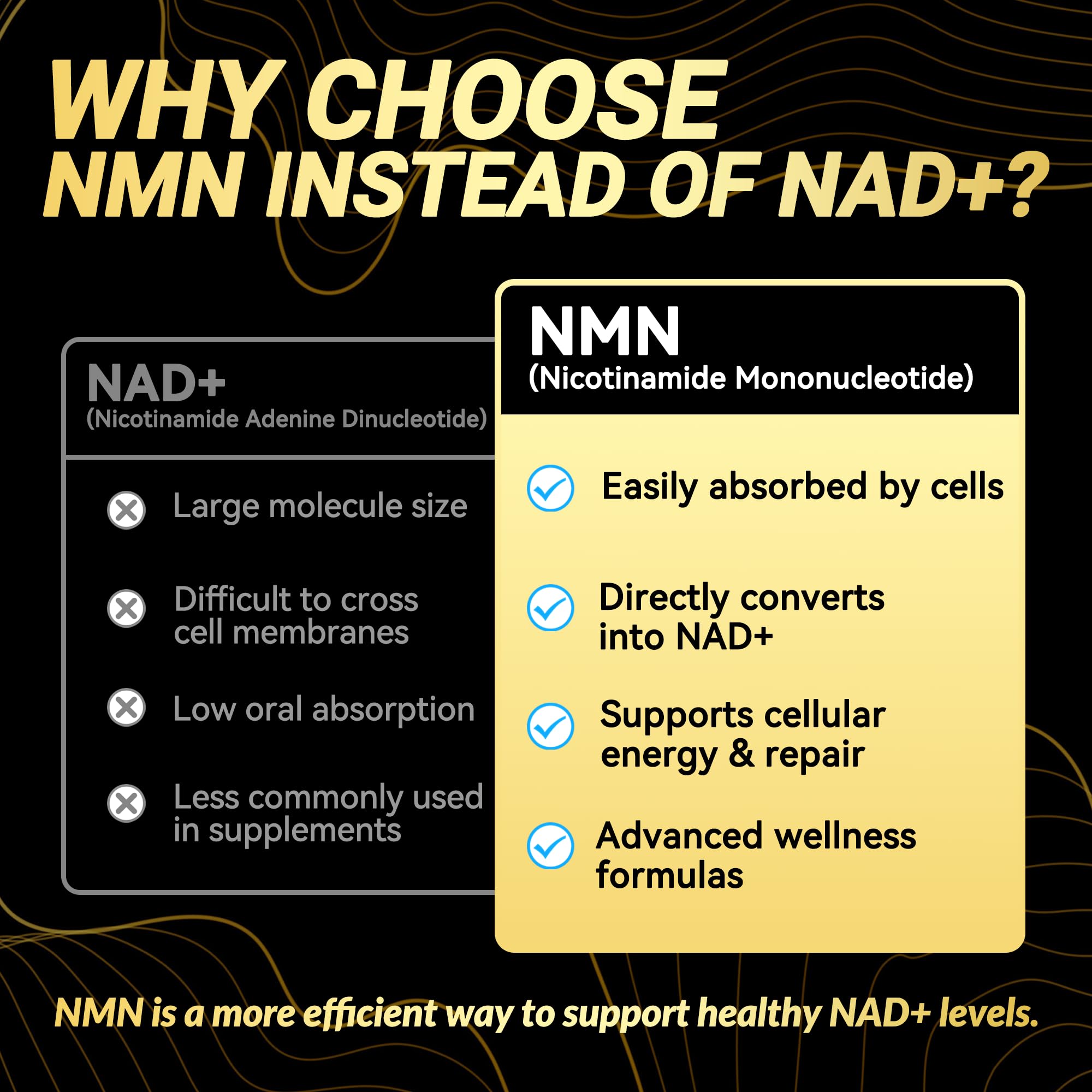 NMN 500MG Per Capsule – High Purity 99.9% NMN, NAD+ Support for Cellular Energy & Healthy Aging, 60 Capsules, Third-Party Tested, cGMP Made in USA I LOVE HEALTH buy supplements canada