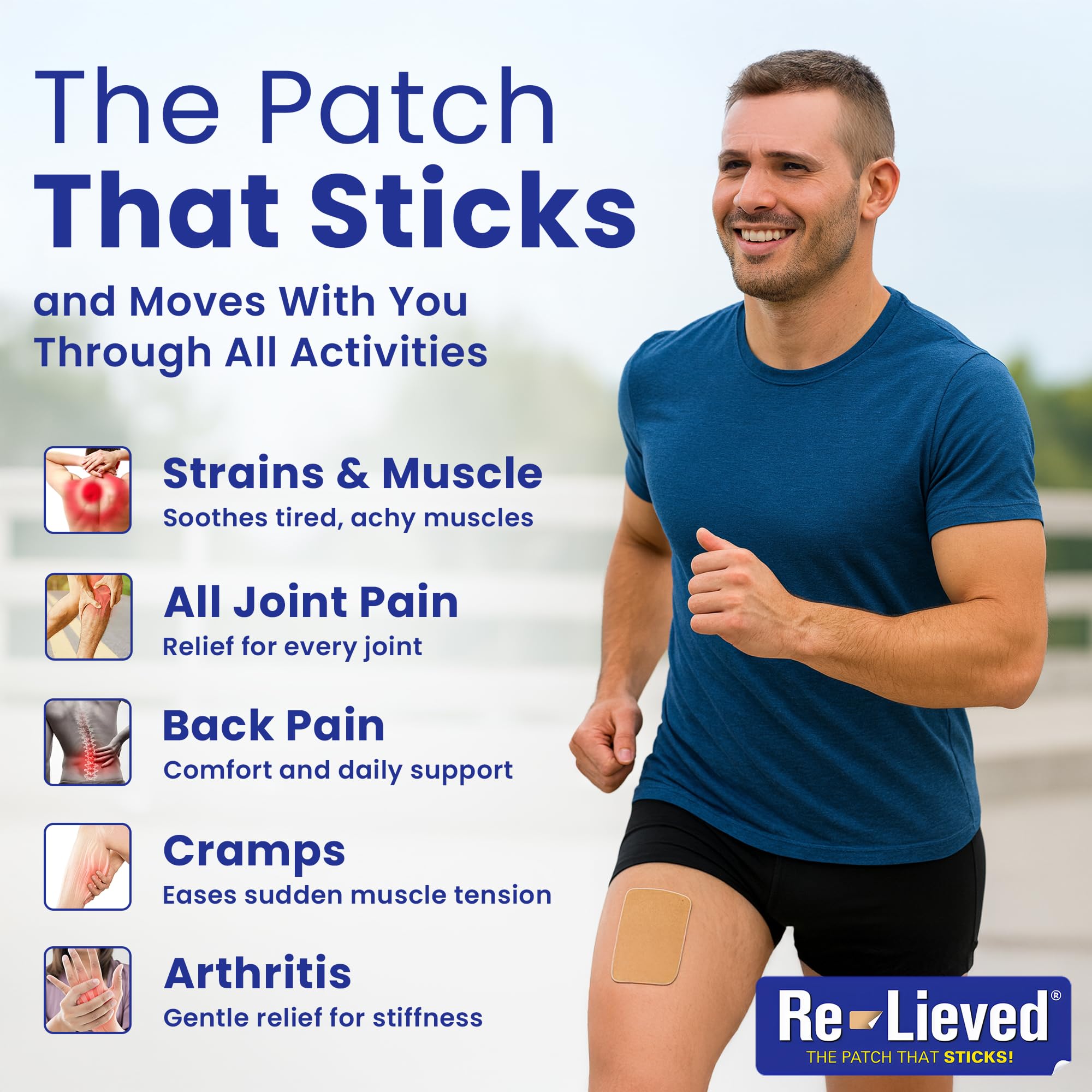 4% Lidocaine Maximum Strength Pain Relief Kinesiology Tape - Relieves Back, Joints and Muscle Pains - Superior Sticking, Aluminum-Free Water Resistant, and USA Made - 2" x 10" Strips Re-lieved buy supplements canada