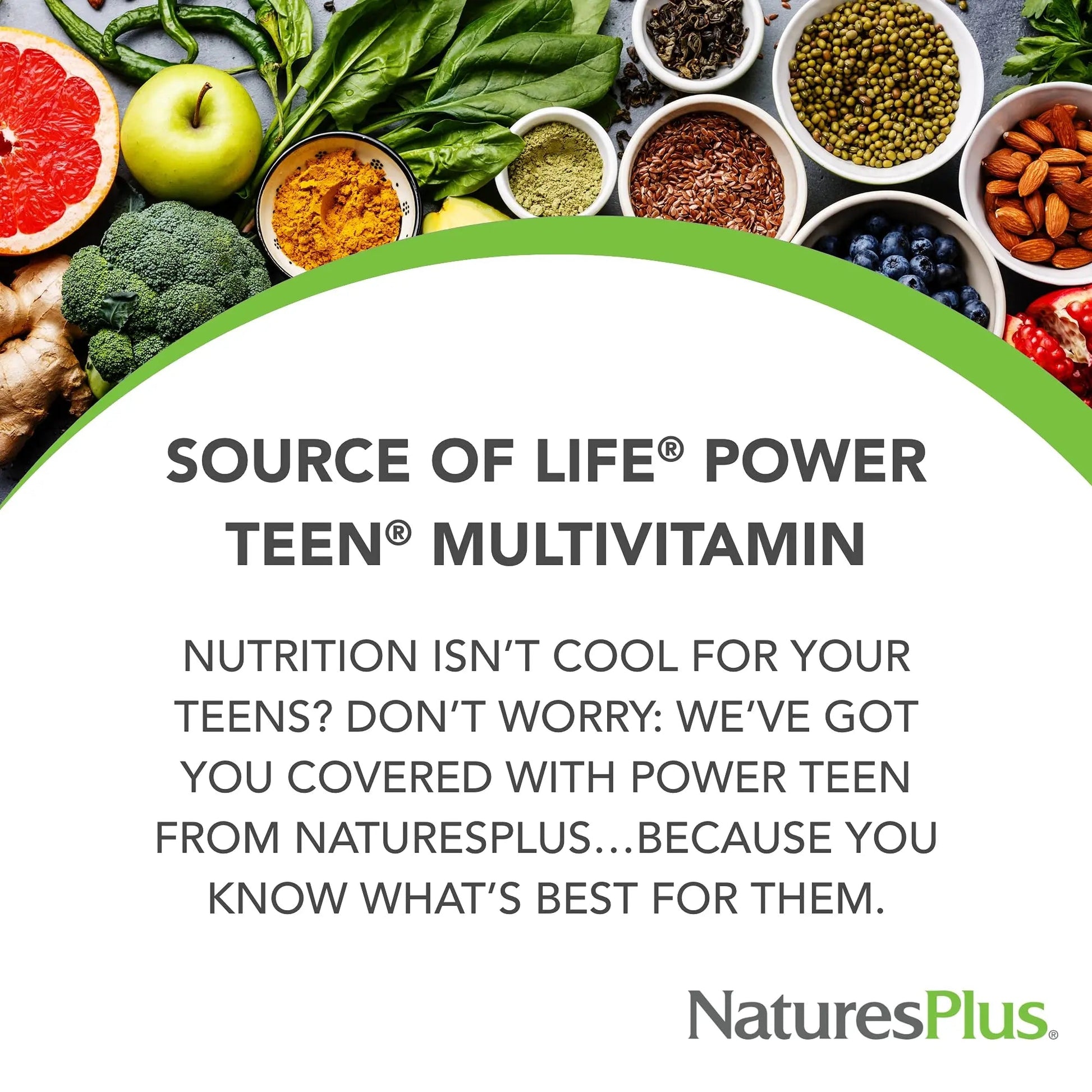 NaturesPlus Source of Life Power Teen - 180 Vegetarian Tablets - Teen Multivitamin with Minerals & Whole Foods for Mental Focus NaturesPlus buy supplements canada