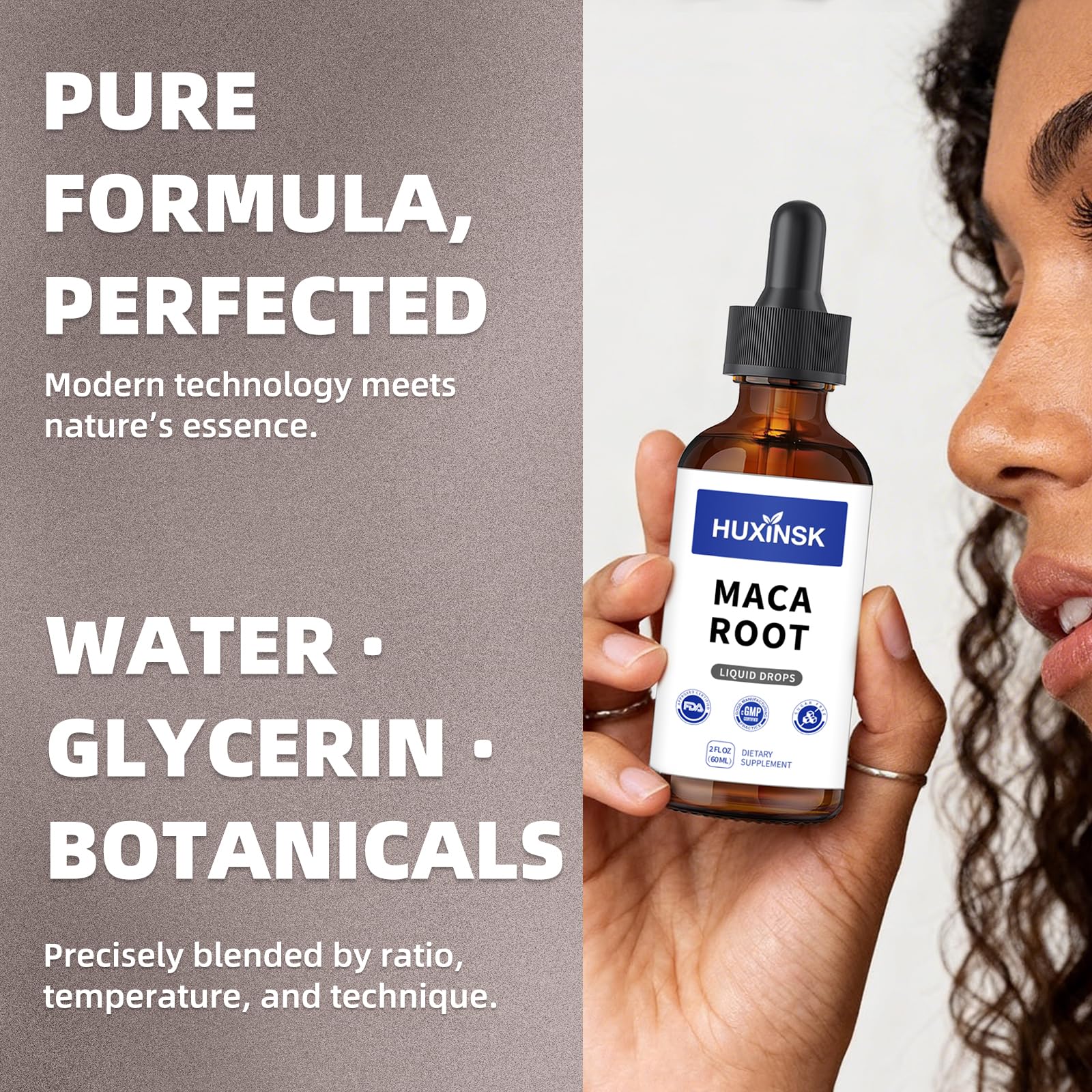 Maca Root Liquid Drops Extract | Peruvian Black & Red Blend | Natural Energy & Hormone Balance | Alcohol-Free, 60ml Vegan Tincture HUXINSK buy supplements canada