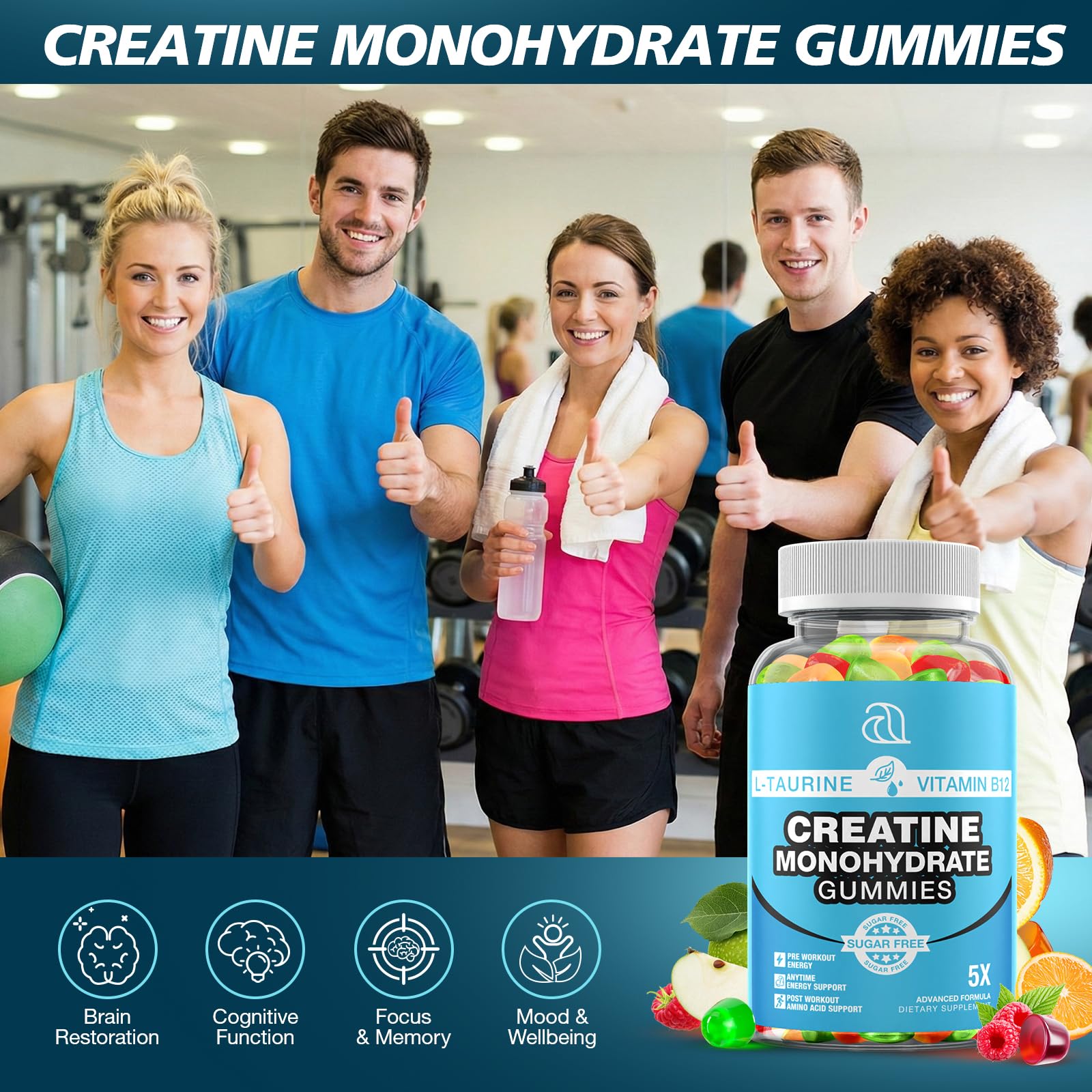 DRZIHOOCH Creatine Gummies for Women & Men - Creatine Monohydrate Gummies Tasty Chewable Supplement, Muscle Support & Energy Boost (2 Pack) DRZIHOOCH buy supplements canada