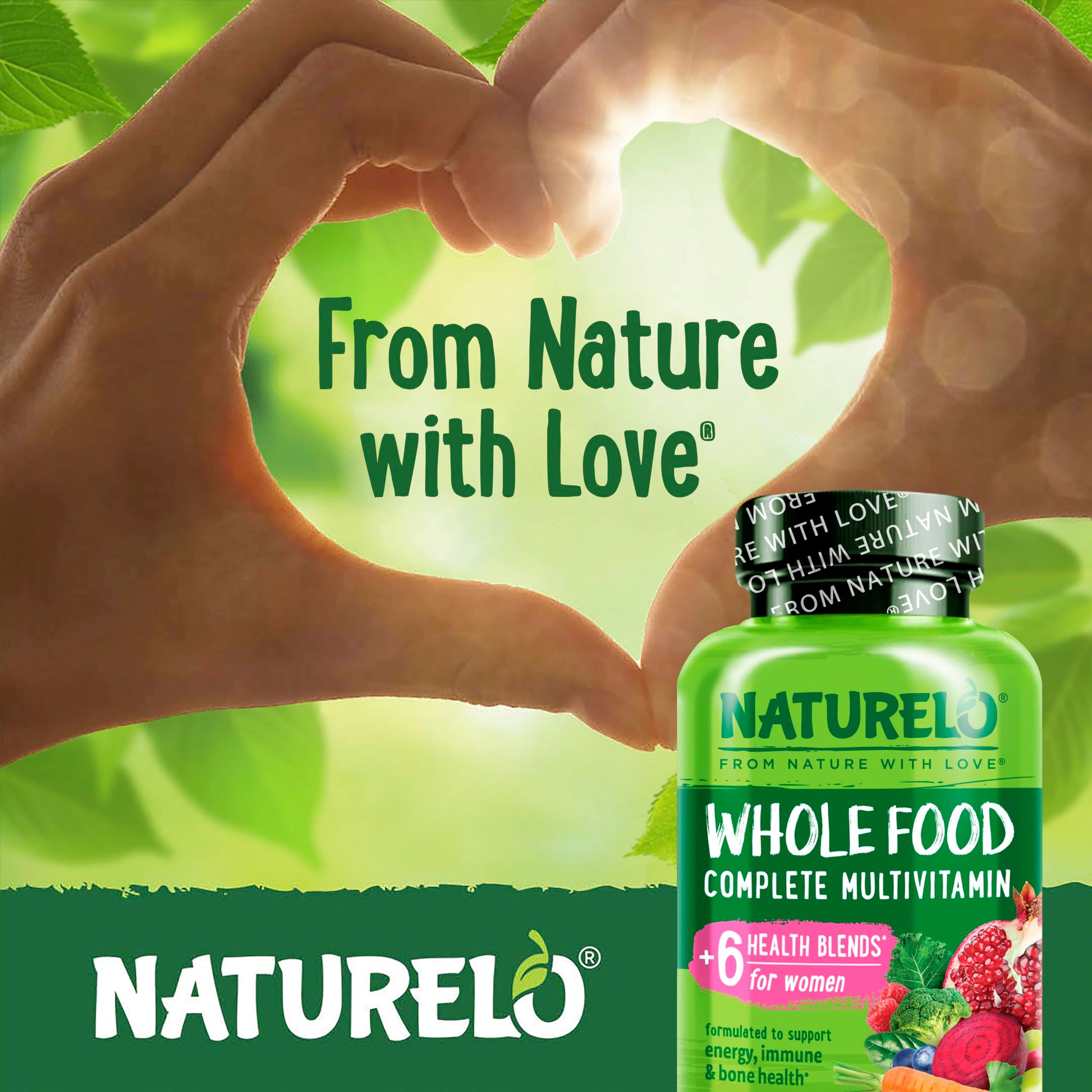 NATURELO Whole Food Multivitamin for Women - with Vitamins, Minerals, & Organic Extracts - Supplement for Energy and Heart Health NATURELO buy supplements canada