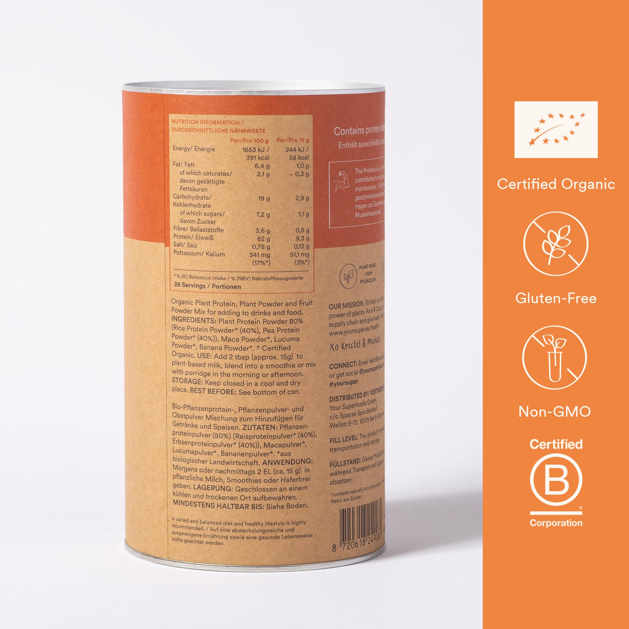 Your Super Plant Protein Organic Superfood Powder – Plant Based Protein Powder for Muscle Growth Your Super buy supplements canada