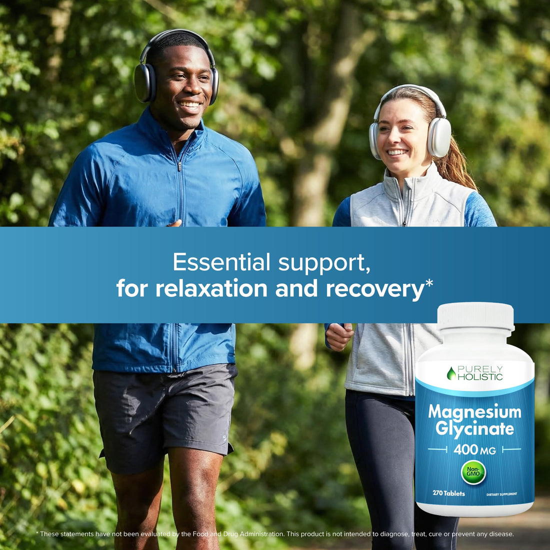 Magnesium Glycinate 400mg | 4+ Month Supply | Sleep, Relaxation & Muscle Support | High Absorption Chelated Magnesium Supplement for Women & Men Purely Holistic buy supplements canada