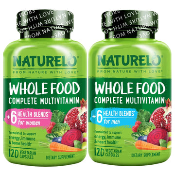 NATURELO Whole Food Multivitamin for Women - 120 Capsules and Whole Food Multivitamin for Men - 120 Capsules Bundle NATURELO buy supplements canada