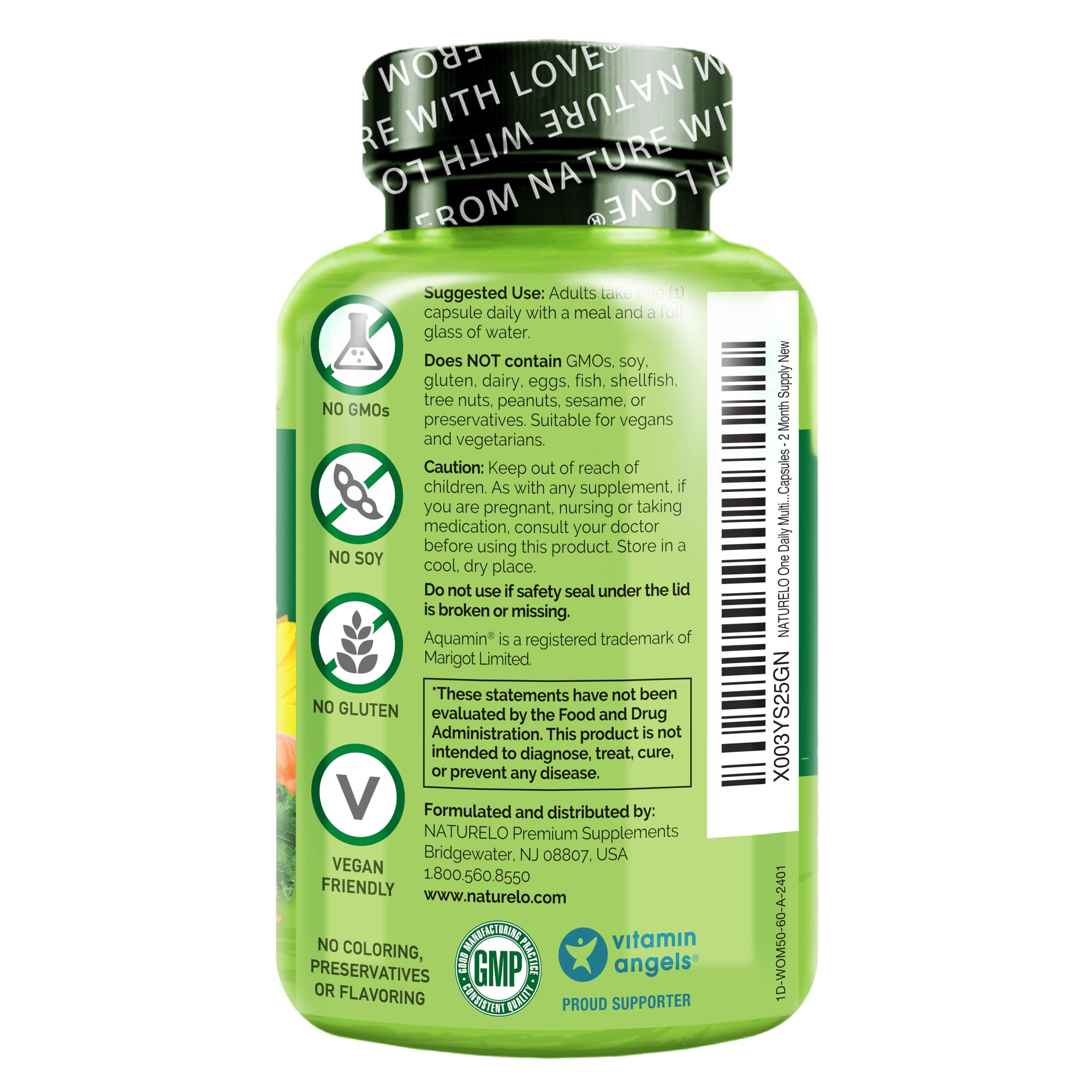 NATURELO One Daily Multivitamin for Women 50+ (Iron Free) - Menopause Support for Women Over 50 - Whole Food Supplement - Non-GMO - No Soy - 60 Capsules - 2 Month Supply NATURELO buy supplements canada