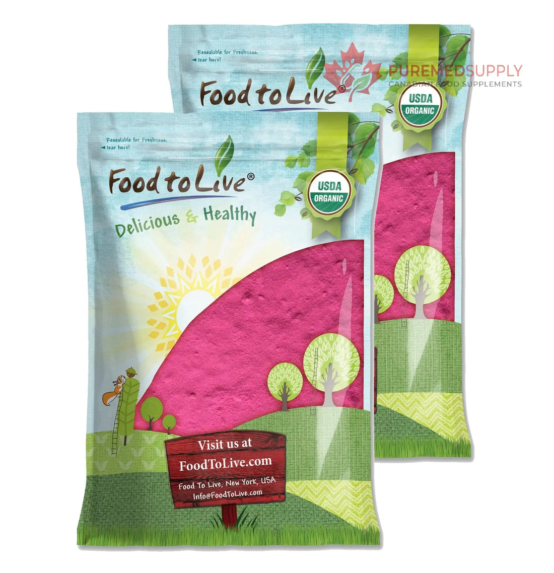 Food to Live Organic Dragon Fruit Juice Powder, 16 Pounds – Non-GMO, Powdered Red Pitaya, Vegan, Bulk. Contains Maltodextrin. Rich in Antioxidants, Fiber, Vitamin C. Perfect for Shakes, Smoothie Bowls Food to Live buy supplements canada