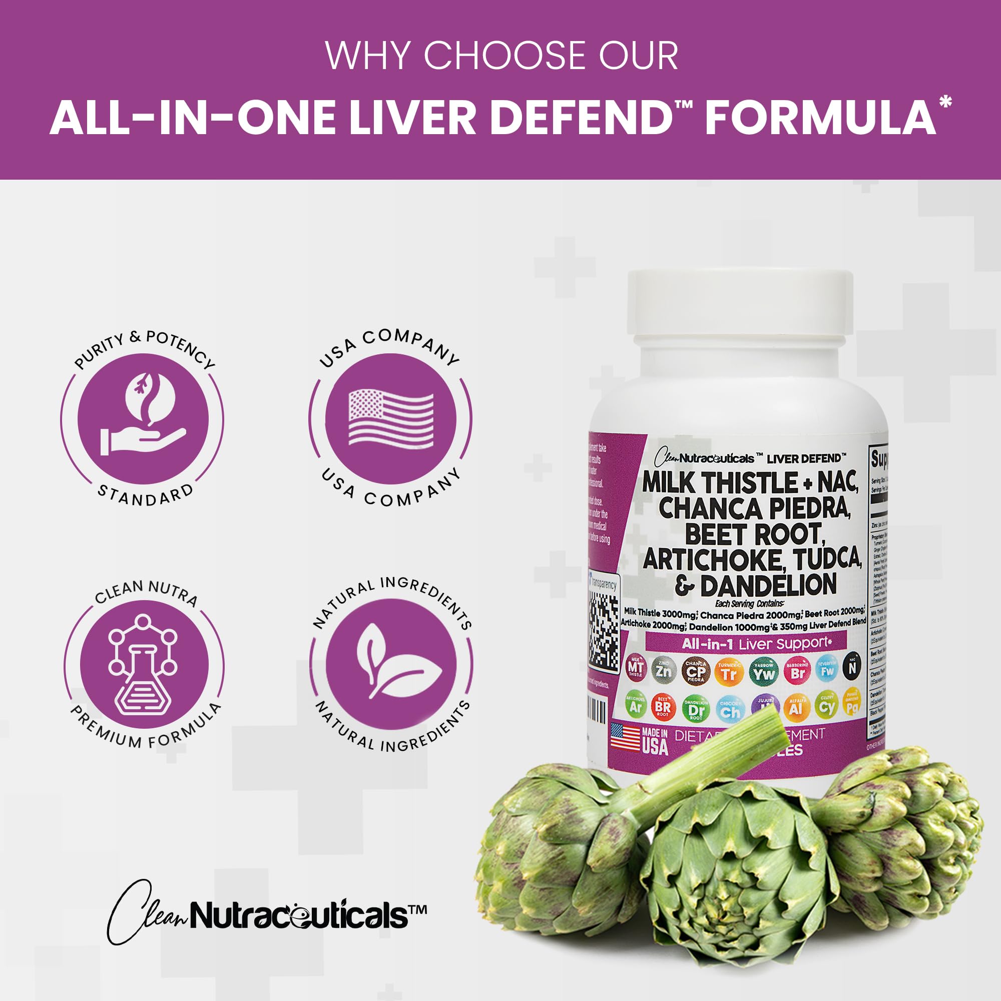 Milk Thistle 3000mg NAC Chanca Piedra 2000mg Beet Root 2000mg Clean Nutraceuticals buy supplements canada