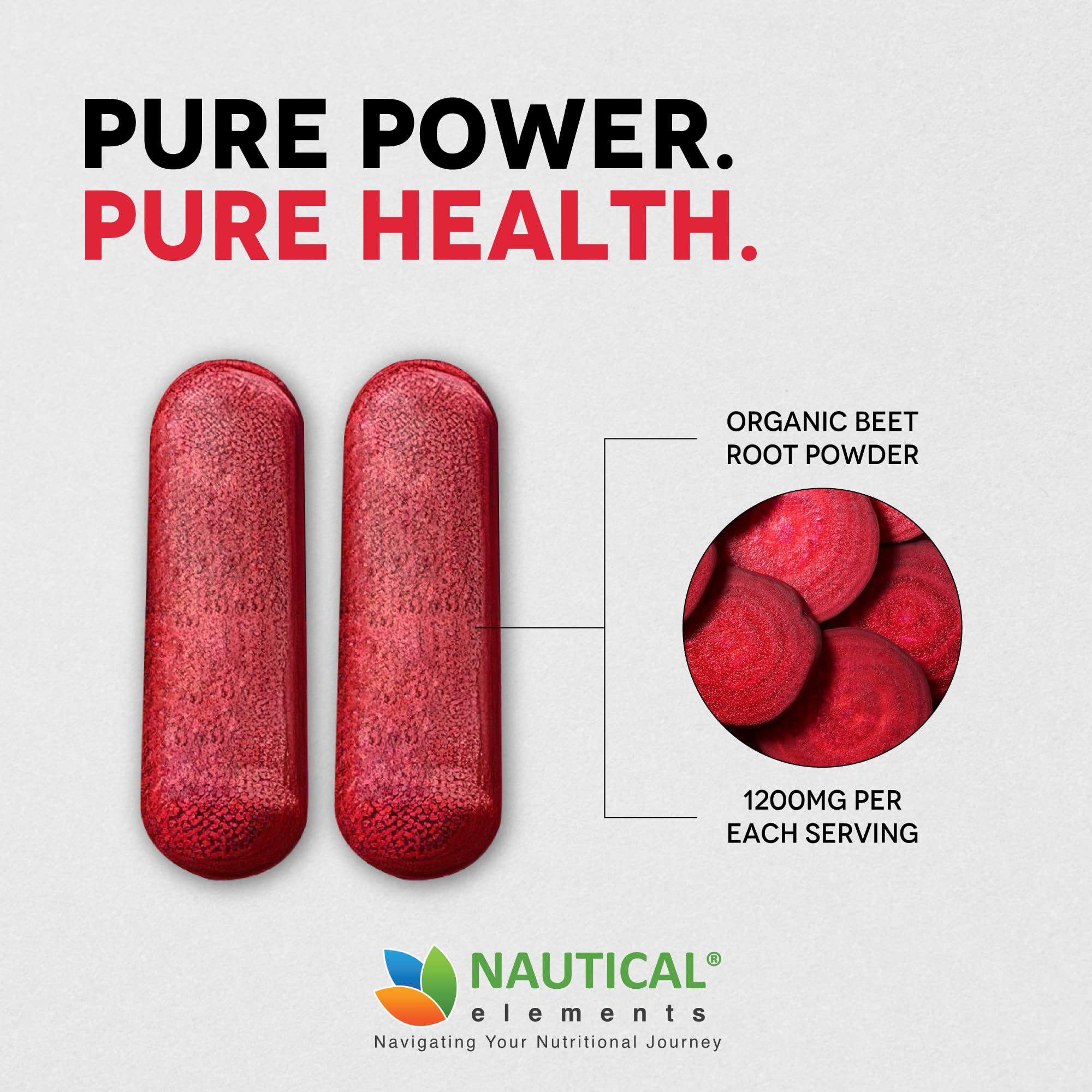 Beet Root Capsules - 1200mg Per Serving - 200 Beet Root Powder Capsules - Beetroot Powder Supports Blood Pressure, Athletic Performance, Digestive Nautical Elements buy supplements canada