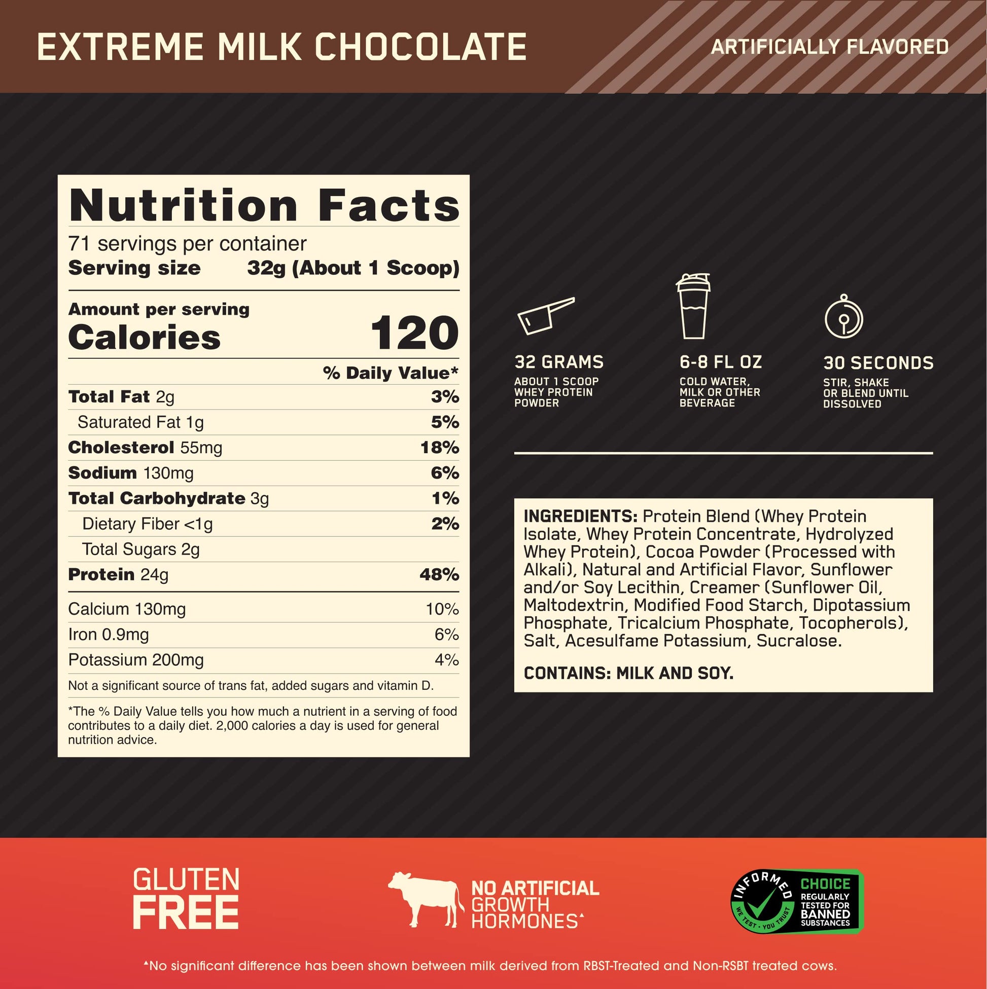 Optimum Nutrition Gold Standard 100% Whey Protein Powder, Extreme Milk Chocolate Optimum Nutrition buy supplements canada