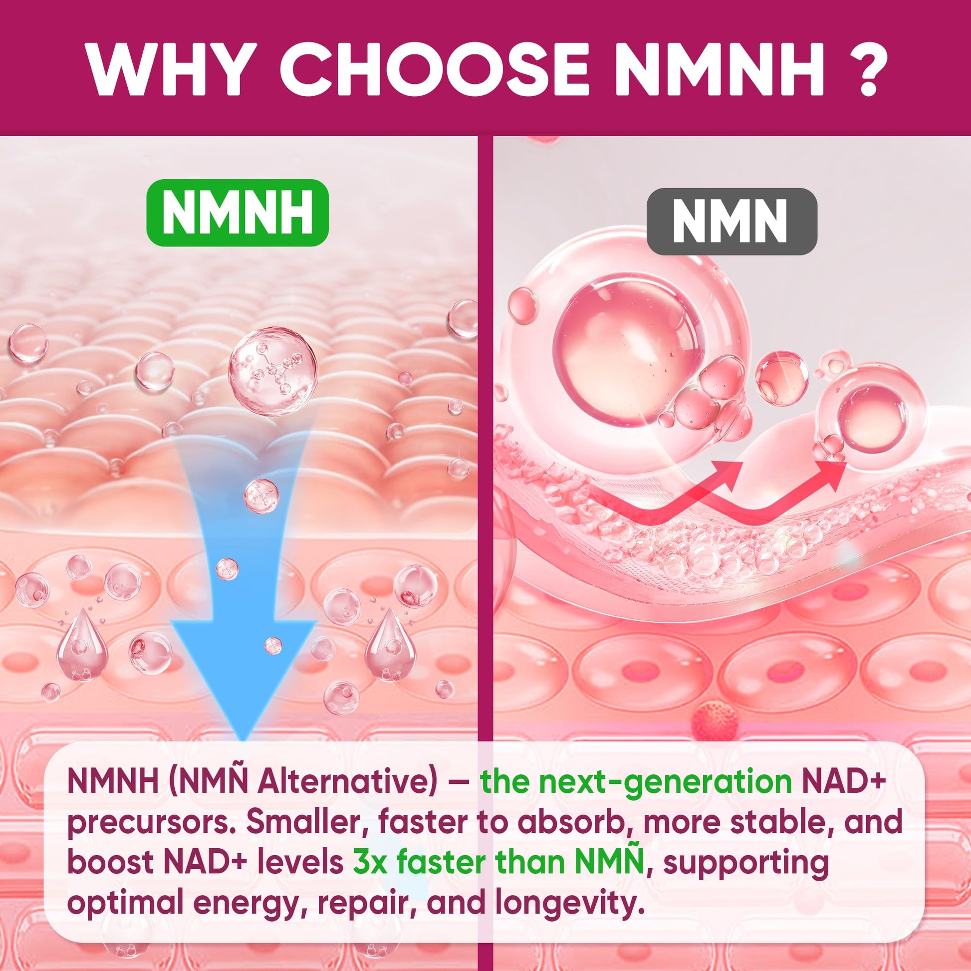 NMNH Gummies 300MG for Longevity with Urolithin A, Polyphenol Blend, Resveratrol, NAD+ Supplement for Women & Men Boost NAD+ Levels, Optimized Aging, Cell, DNA Repair, Energy, Focus, Sugar Free, 60cts Nextdia buy supplements canada