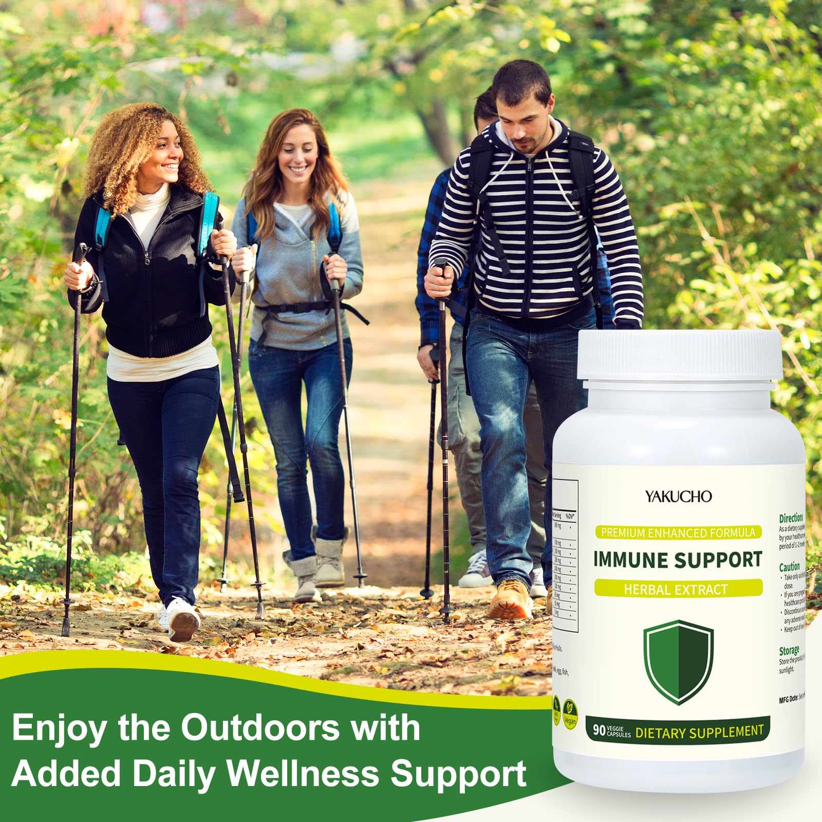 Herbal Immune Support Supplement, Vegan Capsules with Japanese Knotweed, Cat’s Claw, Skullcap & Sanguinolenta, Supports Immune Health & Overall Wellness, Gluten-Free Yakucho buy supplements canada