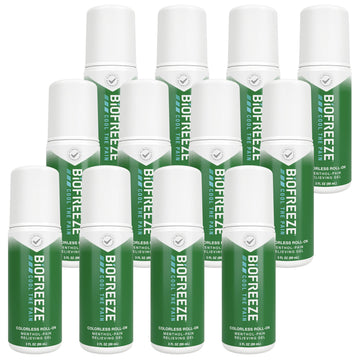 Biofreeze Roll-On Pain-Relieving Gel 3 FL OZ, Colorless (Pack Of 12) Topical Pain Reliever For Muscles And Joints From Arthritis, Backache, Strains, Bruises, & Sprains Biofreeze buy supplements canada