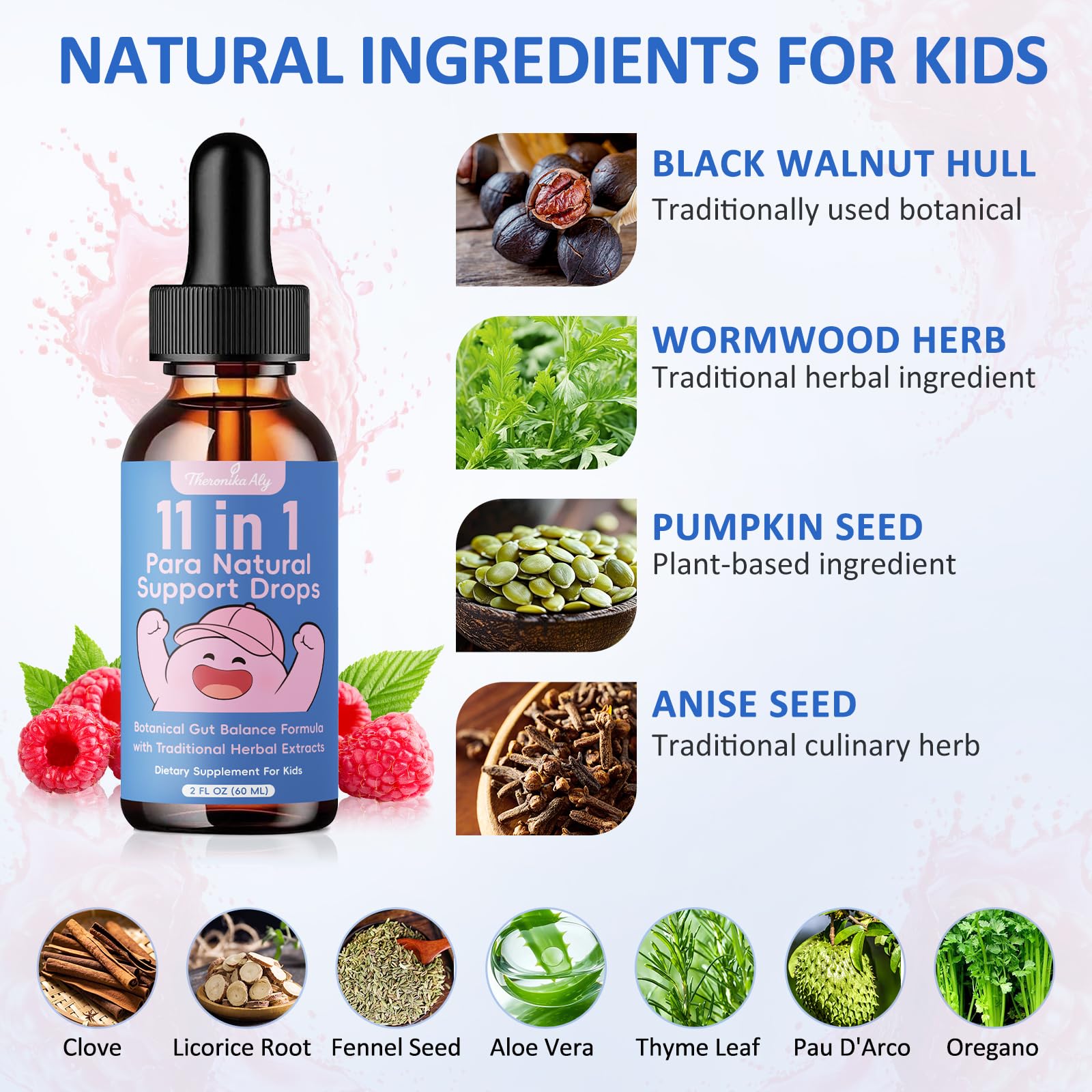 Theronika Aly Parasite Cleanse for Humans & Kids – Advanced Herbal Blend with Black Walnut, Wormwood, Clove, Digestive & Gut Balance Support, Alcohol-Free Liquid Drops, 30 Servings Theronika Aly buy supplements canada
