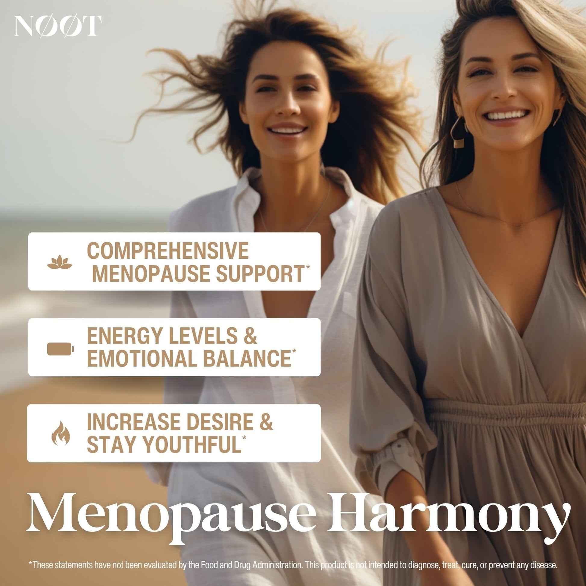NOOT Menopause Harmony - Menopause Supplements for Women, Night Sweats & Hot Flash Relief, Hormone Balance for Women with Aguaje Fruit, Genistein and Vitex, Biohacking & Nootropics, 60 Capsules NØØT buy supplements canada