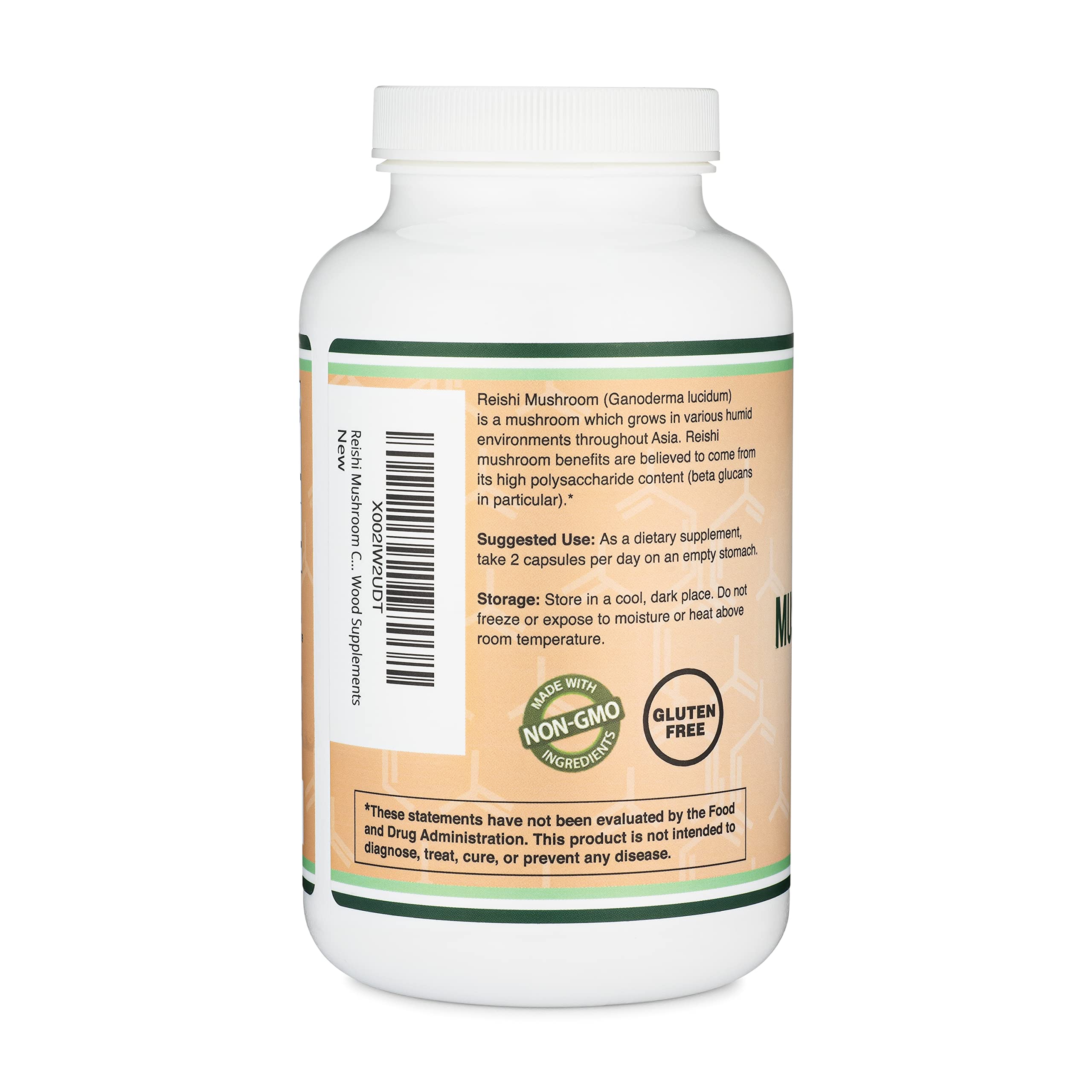 Reishi Mushroom Capsules (4:1 Ganoderma Extract, 1,000mg Red Reishi Powder Servings) Double Wood Supplements buy supplements canada