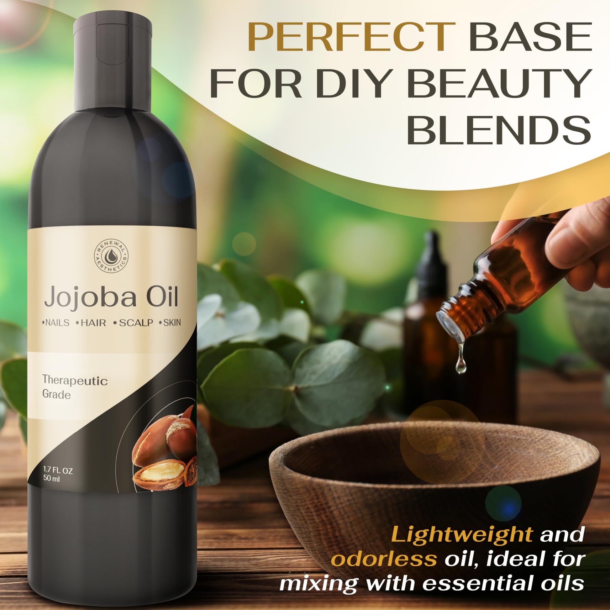 Sweet Oil - Hair and Skin Softener, Organic Natural Carrier Body Oil, Carrier Oil for Essential Oils - Massage Oil Renewal Aesthetics buy supplements canada