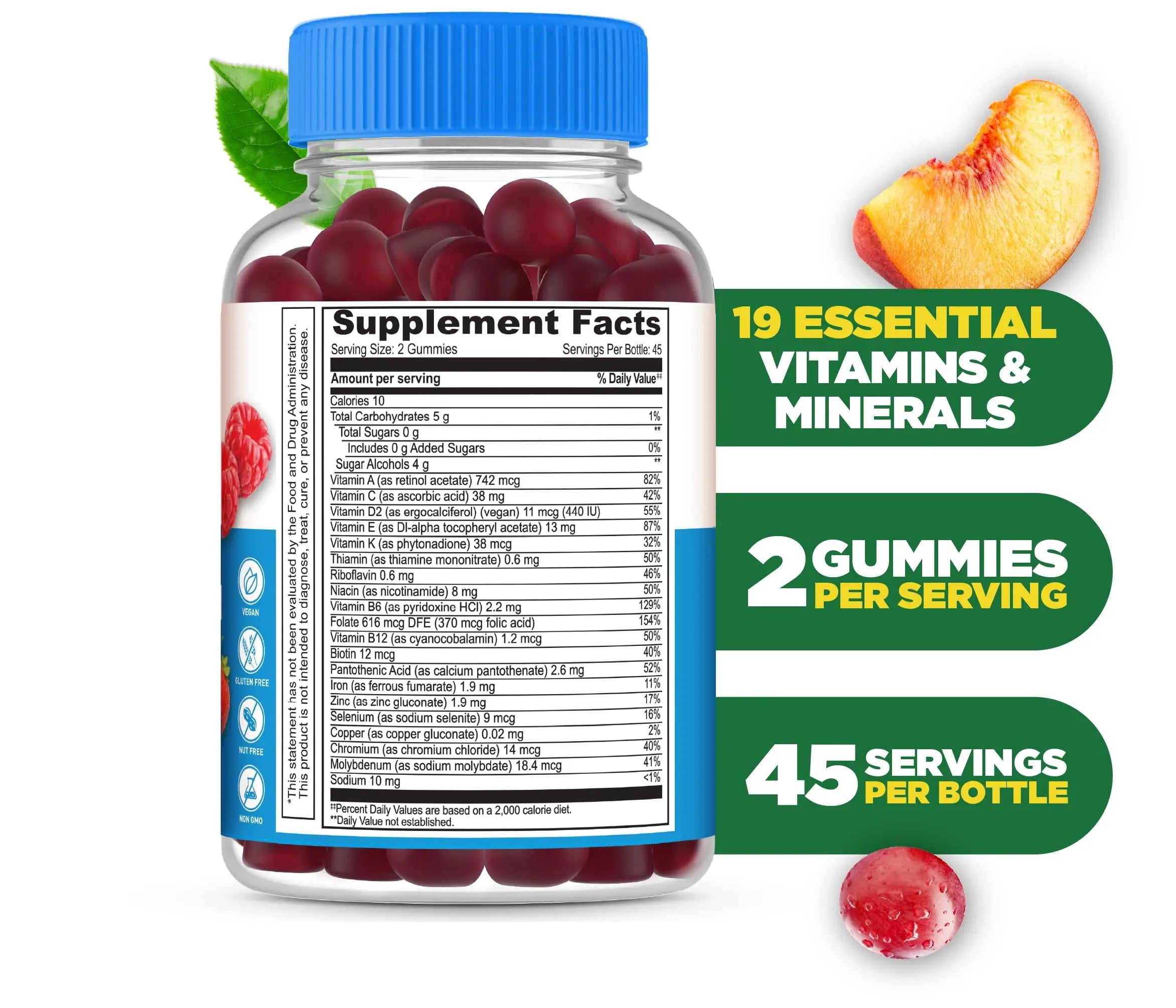 Lifeable Sugar Free Womens Multivitamin Gummy | with Iron and 18 Essential Vitamins and Minerals | Great Tasting Multivitamin Lifeable buy supplements canada