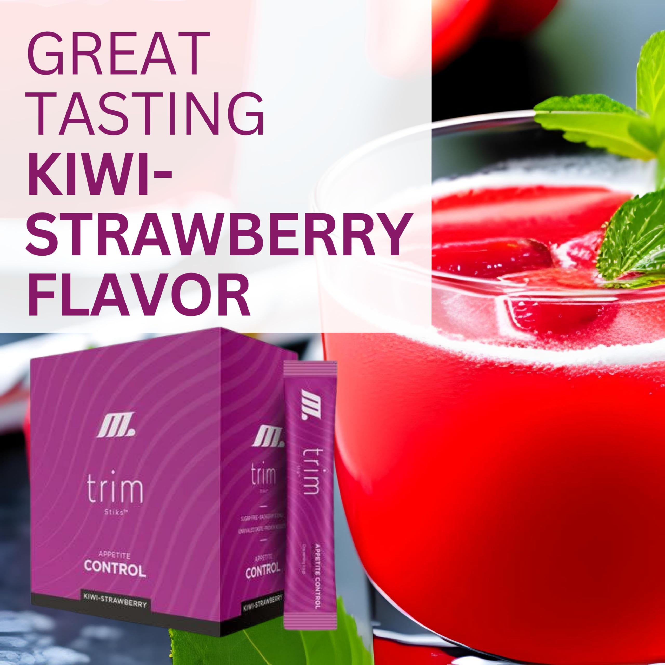 TRIM Stik, Appetite Control, Delicious Kiwi Strawberry beverage, low-calorie, 30 ct Youngevity buy supplements canada