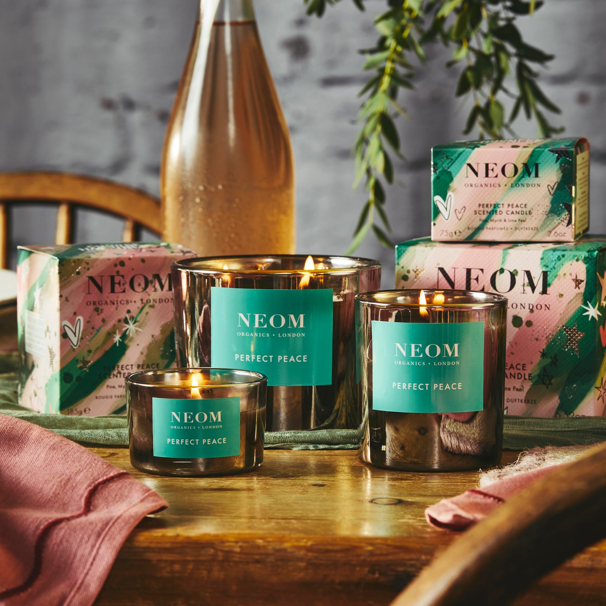 NEOM- Perfect Peace Luxury Scented Candle | Pine, Myrrh & Lime Peel | Christmas Gift… (1 Wick) Neom buy supplements canada