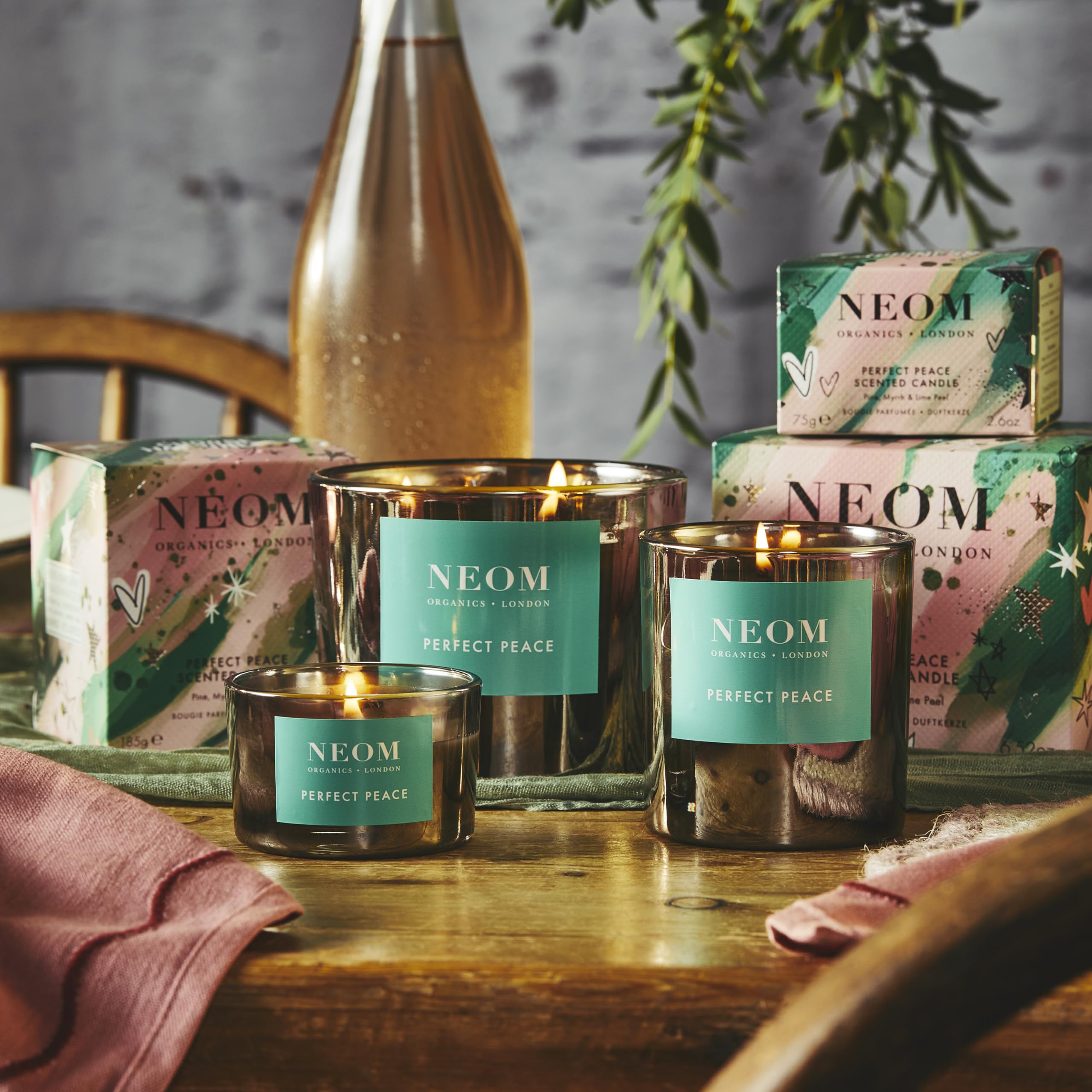 NEOM- Perfect Peace Luxury Scented Candle | Pine, Myrrh & Lime Peel | Christmas Gift… (1 Wick) Neom buy supplements canada