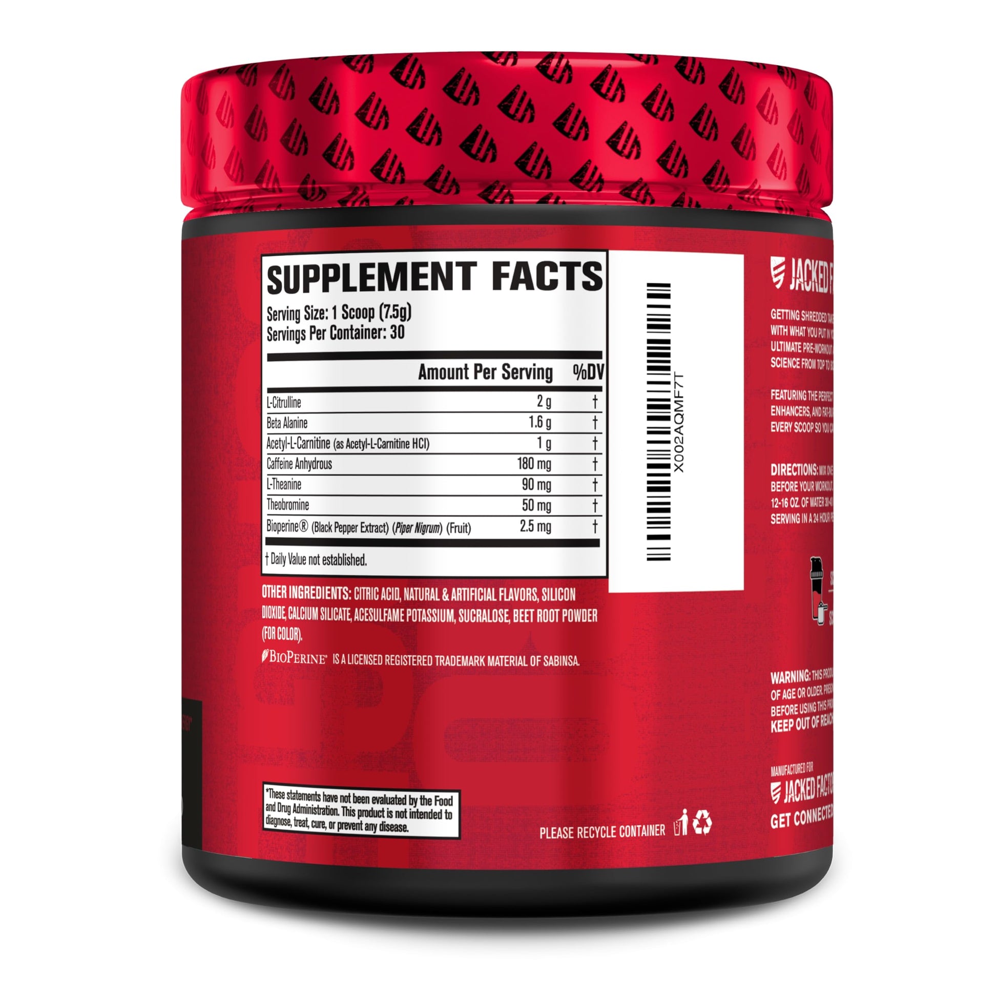 Jacked Factory NITROSURGE Shred Pre Workout Supplement - Energy Booster, Instant Strength Gains, Sharp Focus, Powerful Pumps - Nitric Oxide Booster & PreWorkout Powder - 30Sv, Fruit Punch Jacked Factory buy supplements canada