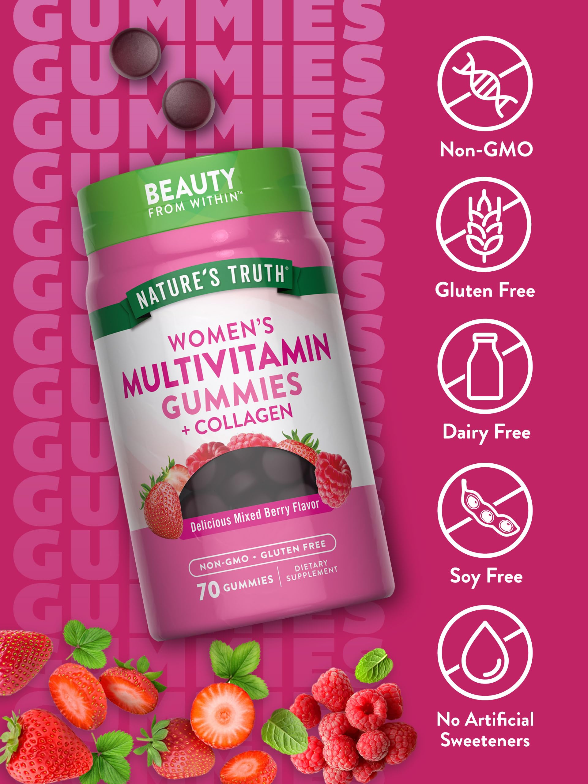 Nature's Truth Womens Multivitamin Gummies Plus Collagen & Biotin | 70 Count | Non-GMO & Gluten Free Supplement Nature's Truth buy supplements canada