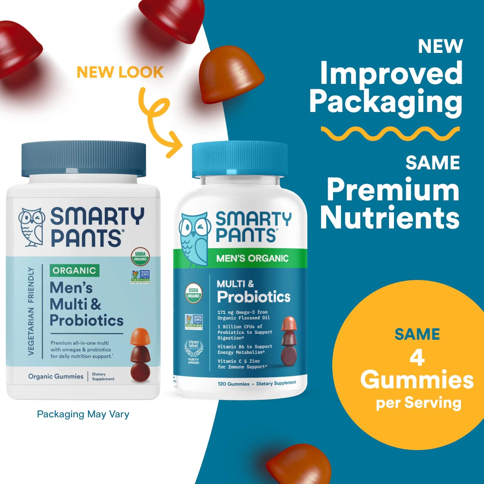 SmartyPants Multivitamin for Men, Organic Gummies: Probiotics, CoQ10, Methylfolate, Omega 3 (ALA), Vitamin D3, C, Vitamin B12 SmartyPants buy supplements canada