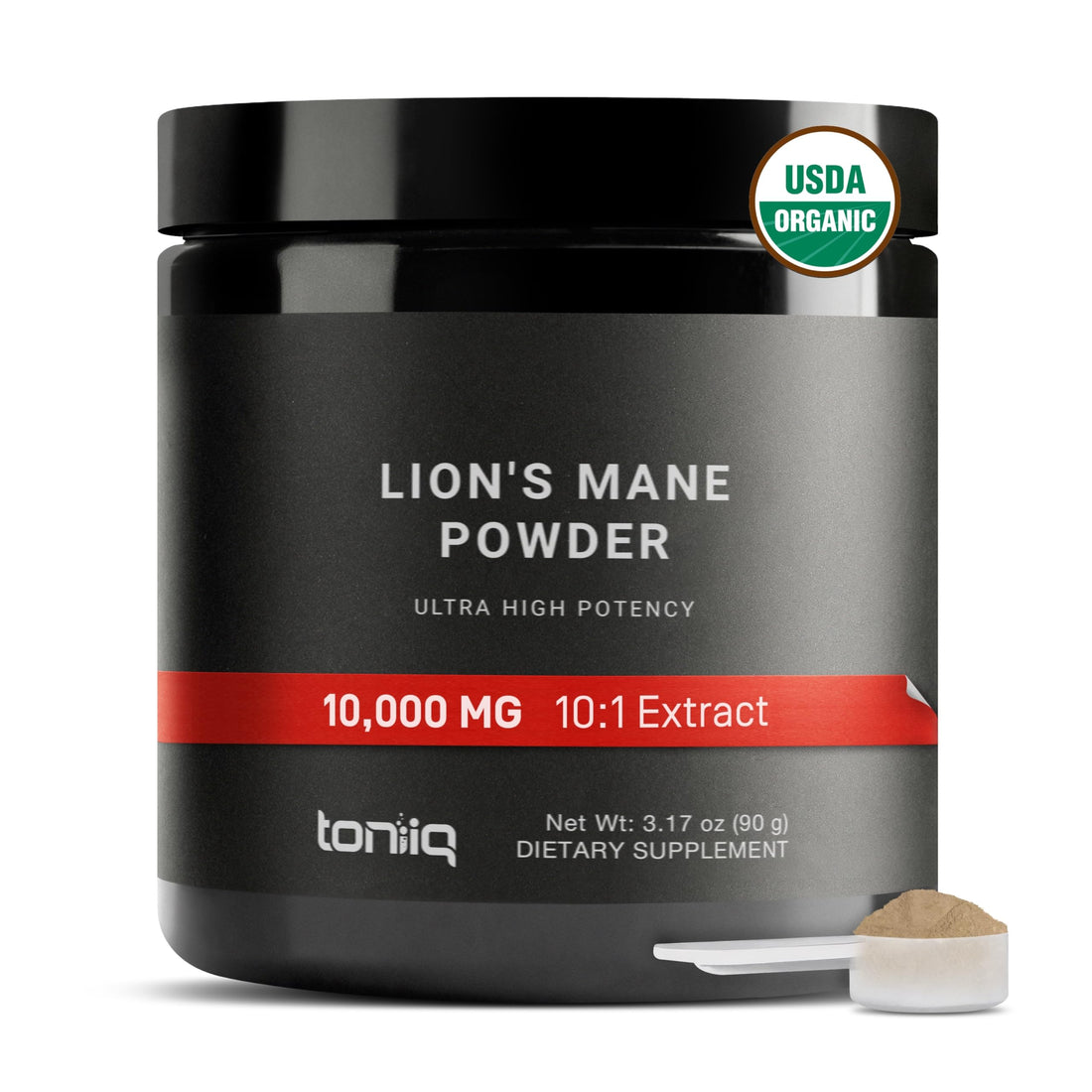 10,000mg 10x Concentrated Ultra High Strength Organic Lions Mane Powder Toniiq buy supplements canada
