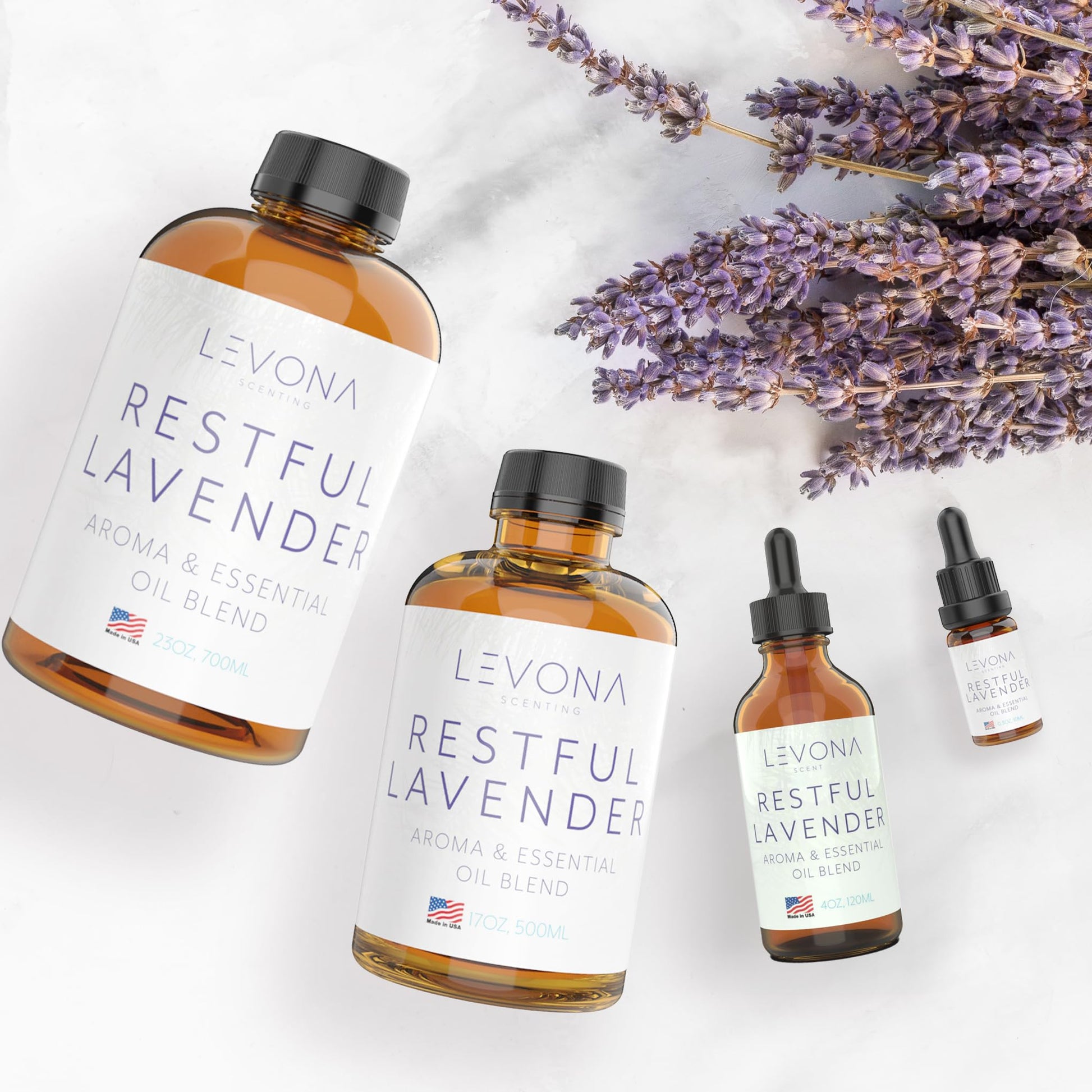 Levona Scents Pure Essential Oils for Diffusers for Home Luxury Scents - Restful Lavender Essential Oil LEVONA SCENT buy supplements canada