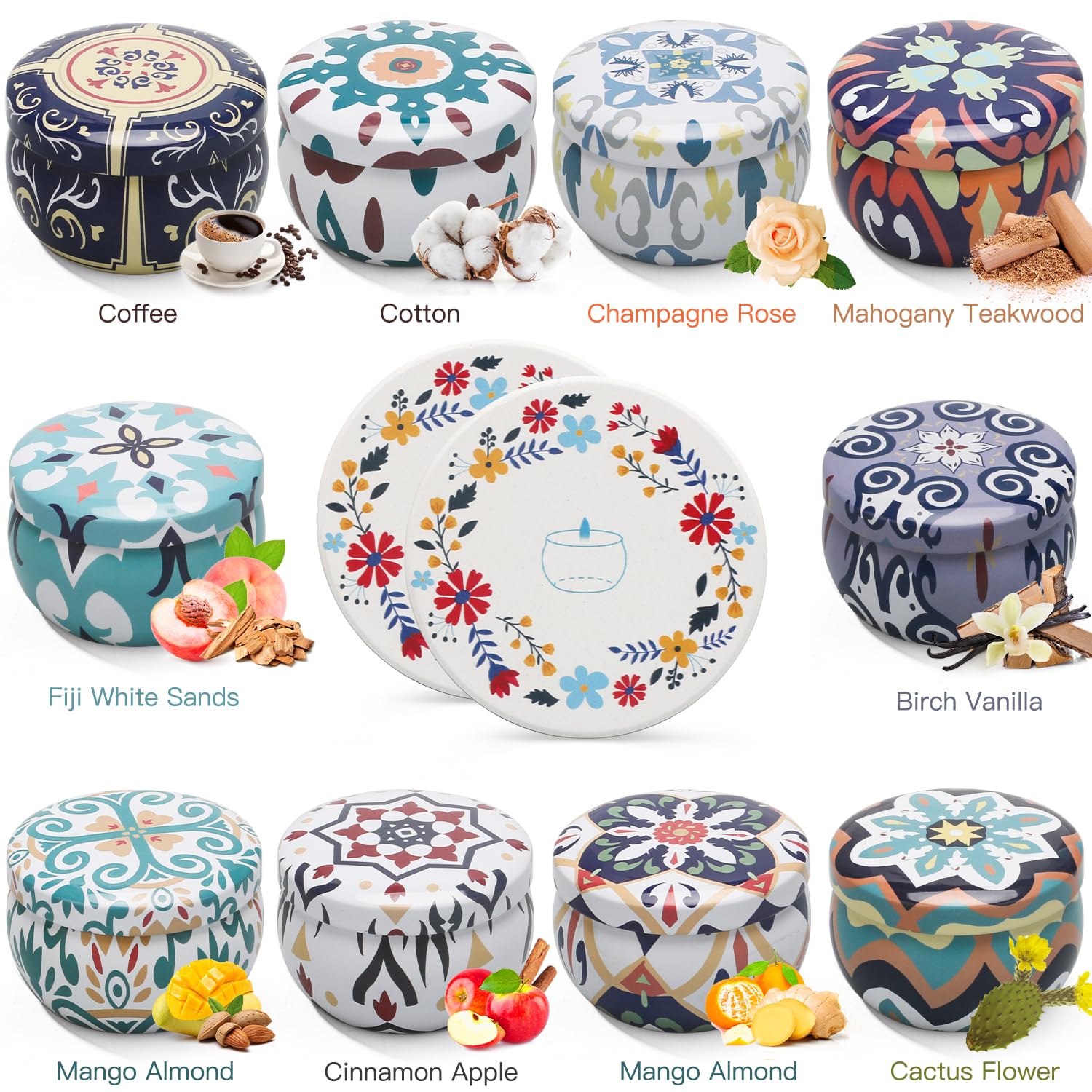 10 Pack Scented Candles Gifts, Aromatherapy Candles for Home Scented with 2 Coasters Yinuo Candle buy supplements canada