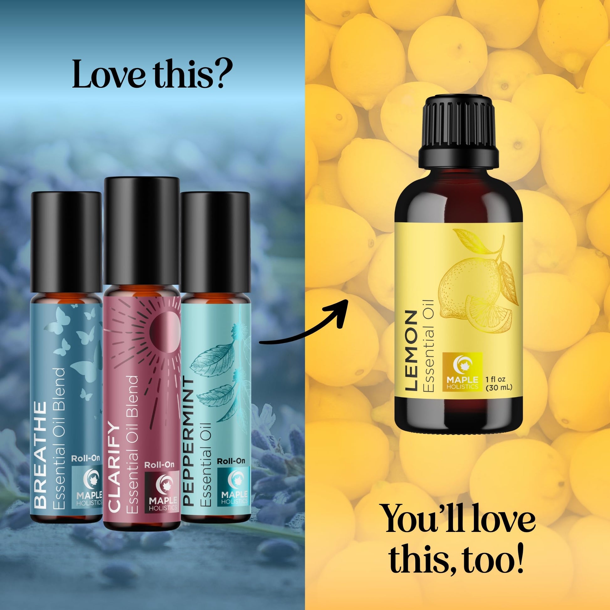 Headache Roll on Essential Oils - Aromatherapy Essential Oils Sets Variety Pack with Peppermint Clarify Maple Holistics buy supplements canada