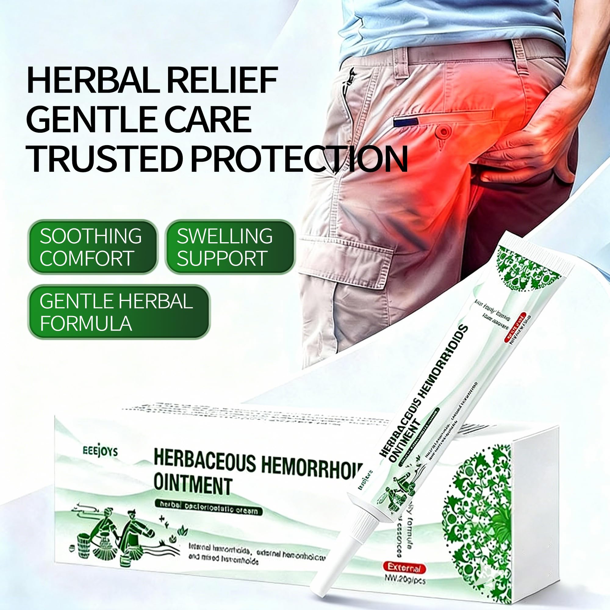 Reejoys Hemorrhoid Cream: Advanced Herbal Hemorrhoids Treatment Cream for Itching and Burning, Shrink & Soothe Hemorrhoids - 1.8 Oz Reejoys buy supplements canada