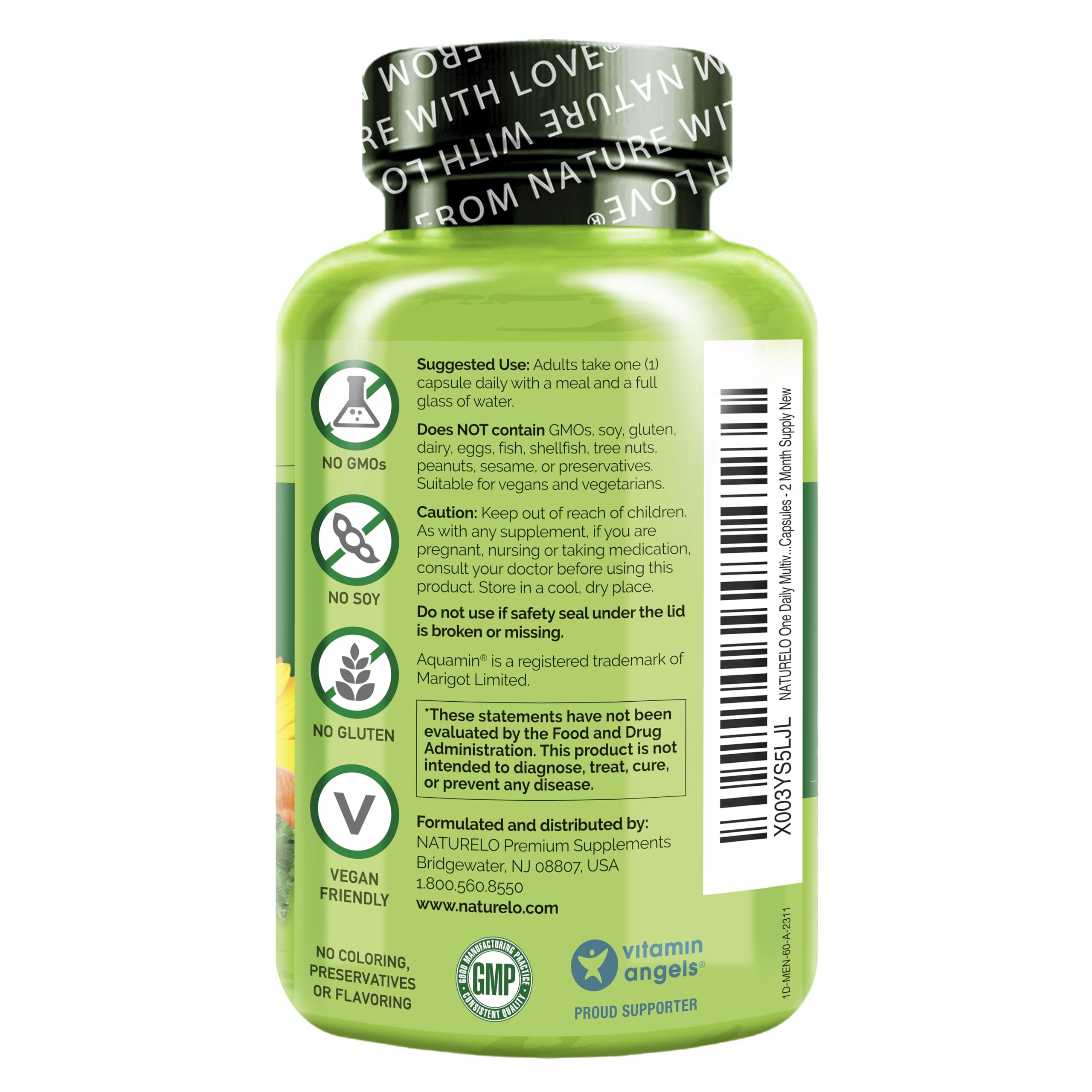 NATURELO Mens Multivitamins - One Daily Multivitamin for Men with Vitamins, Minerals & Organic Whole Foods, Boost Energy & Health, NATURELO buy supplements canada