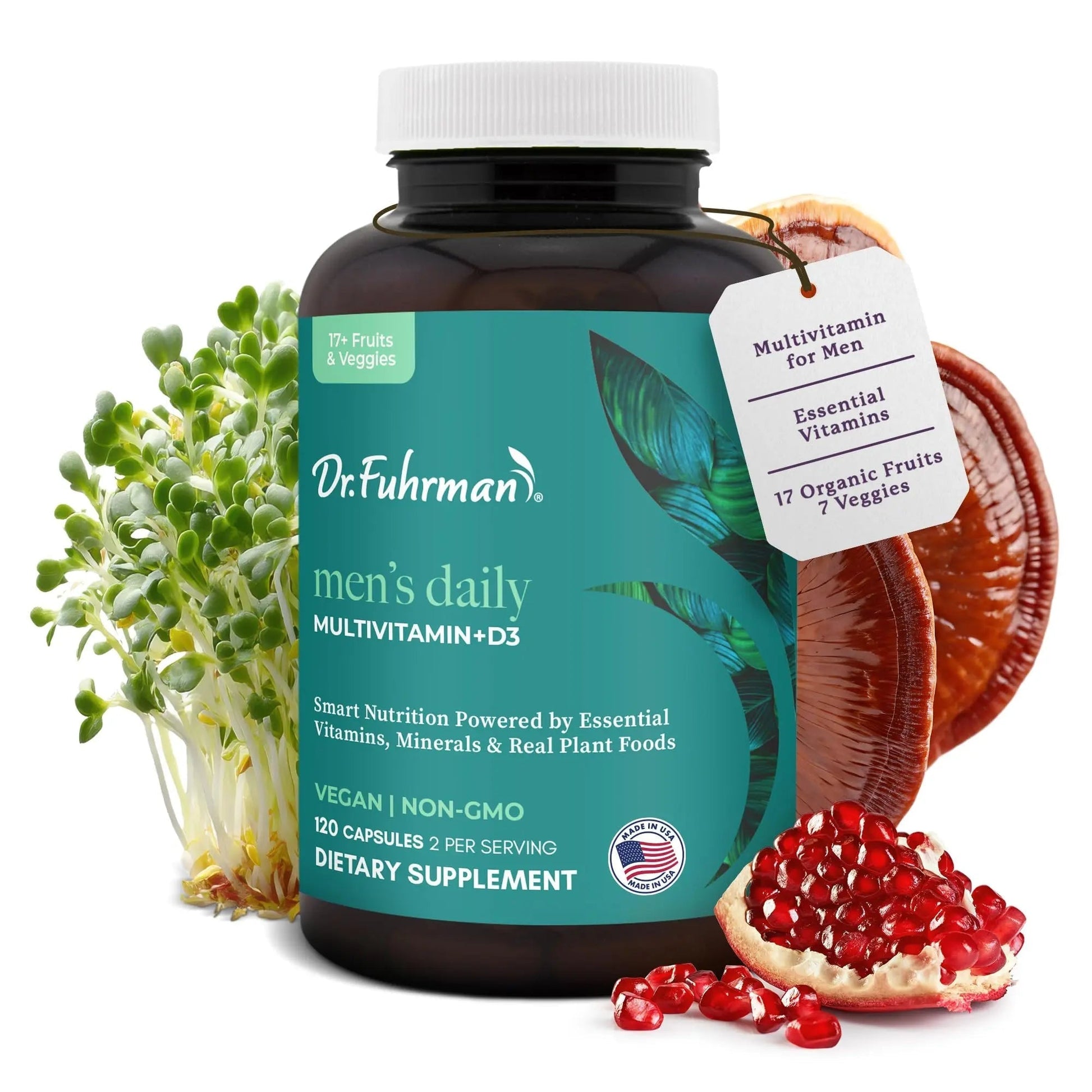 Dr. Fuhrman 2 Month Supply Multivitamin for Men + D3 Vitamin for Immune Support | Vegan Formula Womens Multivitamin with B12 & Zinc | Dr. Fuhrman buy supplements canada