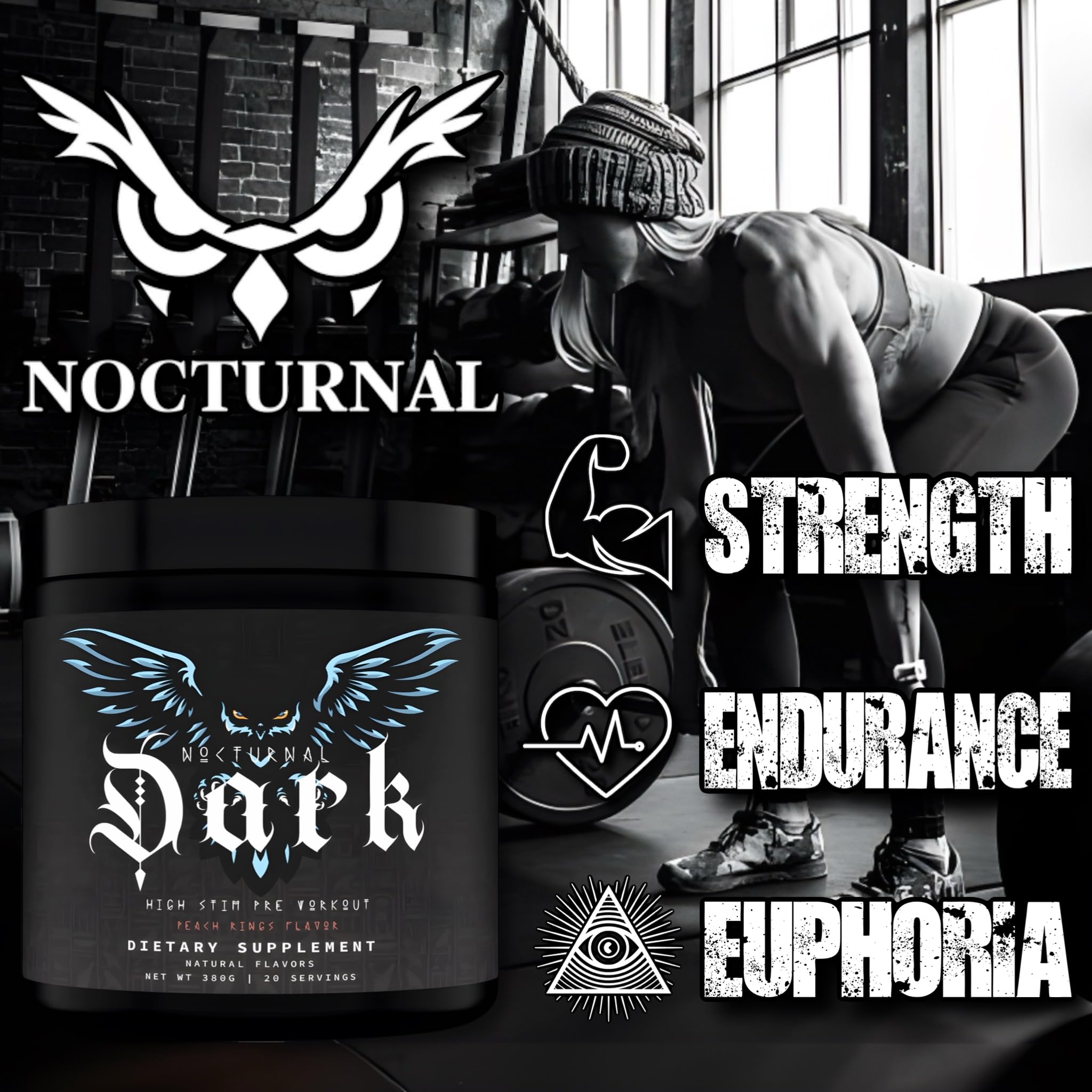 Nocturnal Labz Dark High Stim Pre Workout Powder | Potent Pre-workout Formula for Men Nocturnal buy supplements canada
