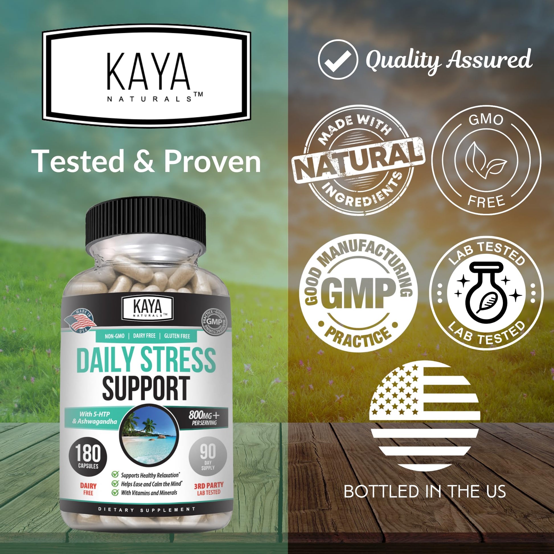 Kaya Naturals - Natural Herbal Support Vitamin Supplement are Designed to Help You find Balance and Relaxation in Your Daily Routine - Vitamin Supplement - 180 Capsules Kaya Naturals buy supplements canada