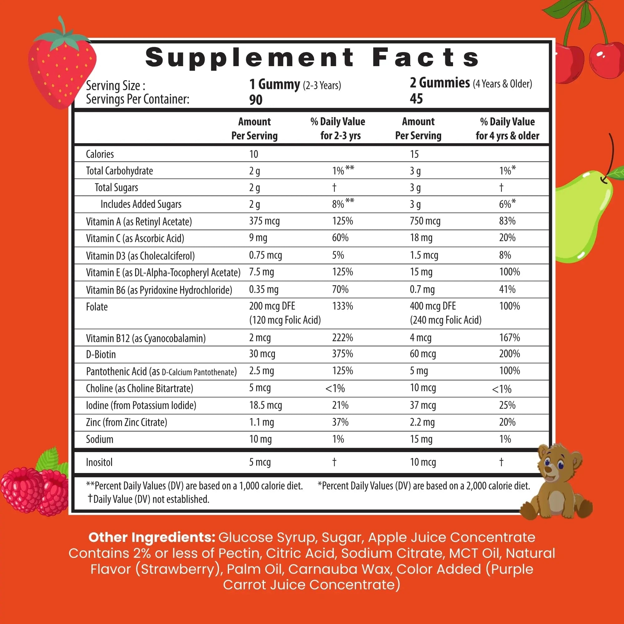 HERBION Naturals Multivitamin Gummies for Kids, Immune Support with Vitamin C, D3, B12, A, E & Zinc, Strawberry Flavor HERBION buy supplements canada