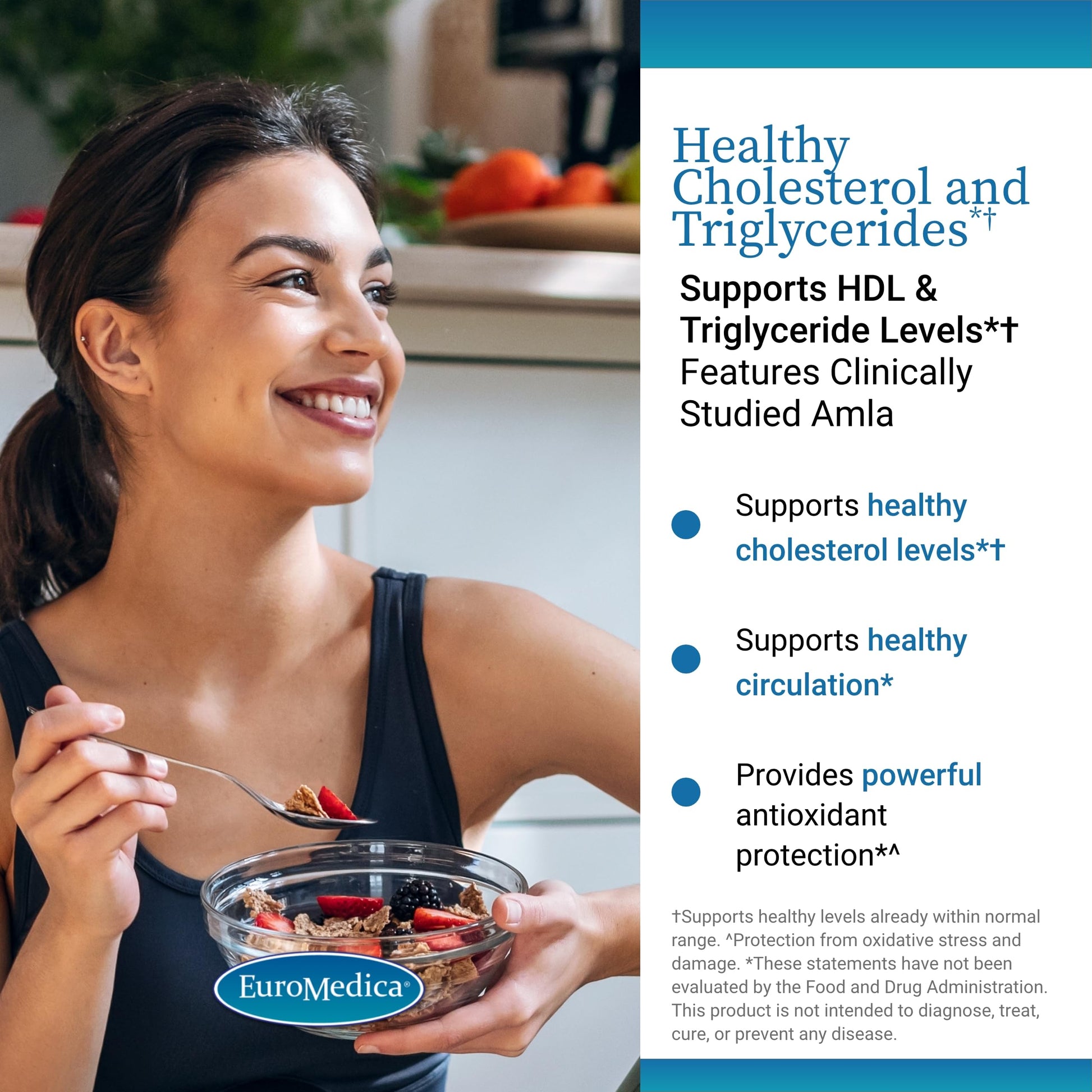 EuroMedica Healthy Cholesterol and Triglycerides - Antioxidant Supplement for Immune & Heart Support - Supplement to Aid Healthy Cholesterol & Triglyceride - 60 Capsules, 2 Pack (120 Capsules) EuroMedica buy supplements canada