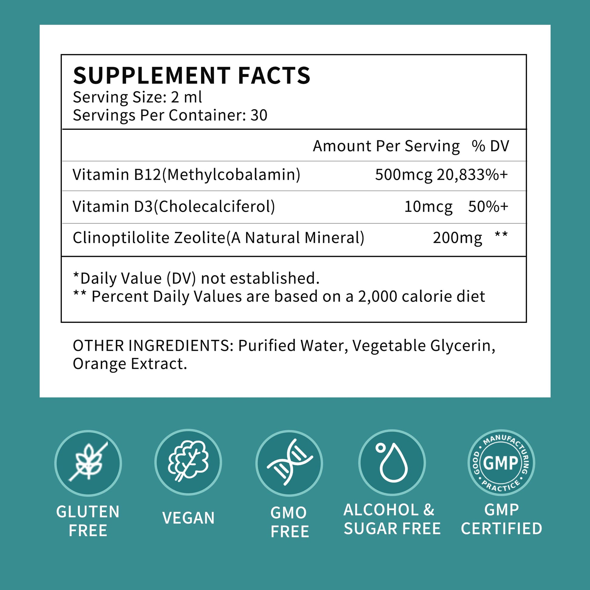 Zeolite Drops for Women,Adults and Kids- Clinoptilolite Zeolite Liquid Drops with Vitamin B12 & D3 - Heavy Metal Support, Immune Health, Natural Metabolism, Energy & Clear Skin - 30 Day Vegan Supply Herbance buy supplements canada