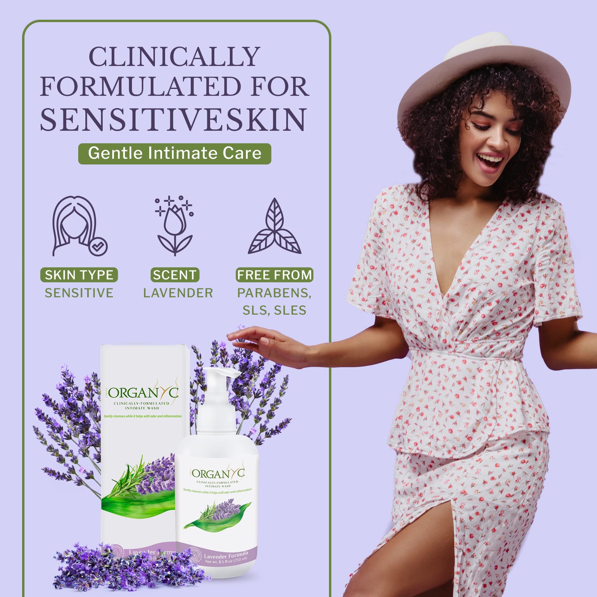 Organic Intimate Wash with Lavender Essential Oils & Flower Extracts, Gentle Cleansing Feminine Organyc buy supplements canada