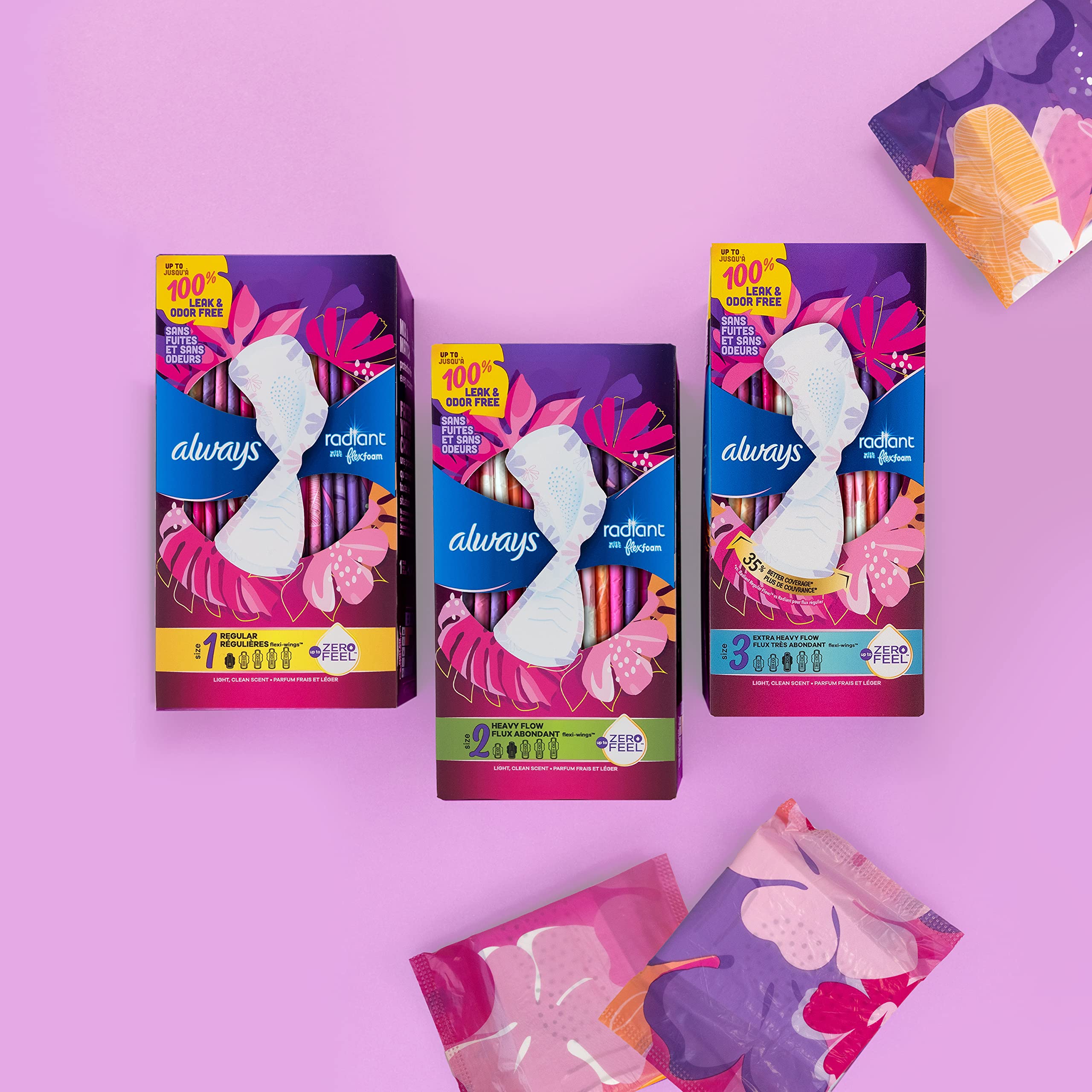 Always Radiant Feminine Pads For Women, Size 3 Extra Heavy Absorbency, With Flexfoam Always buy supplements canada