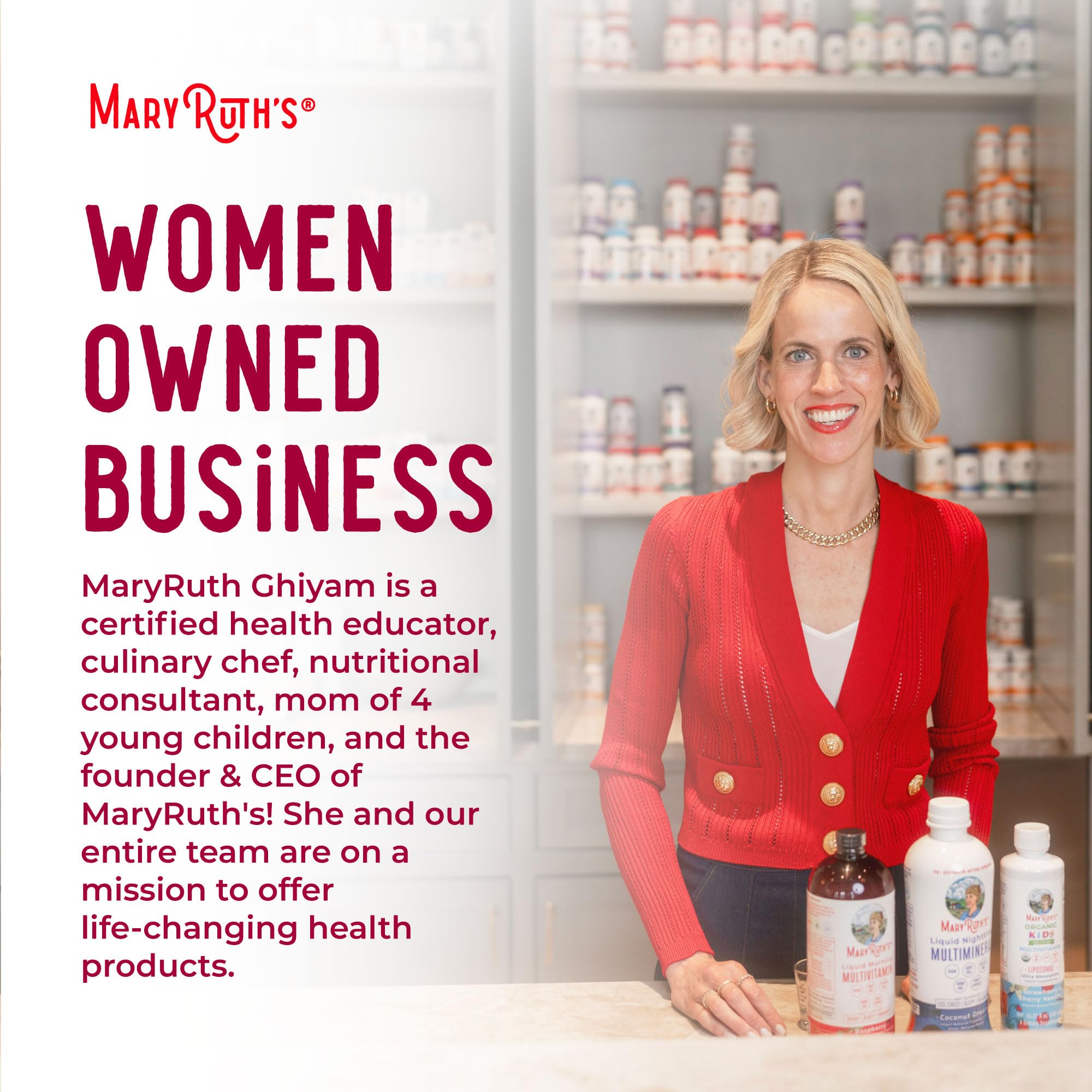 MARYRUTH'S Liquid Morning Multivitamin for Women, Men & Kids | Vitamin A C D E B6 B12 Biotin Zinc | Beauty | Vegan | Non-GMO | Gluten Free | 32 Servings MARYRUTH'S buy supplements canada