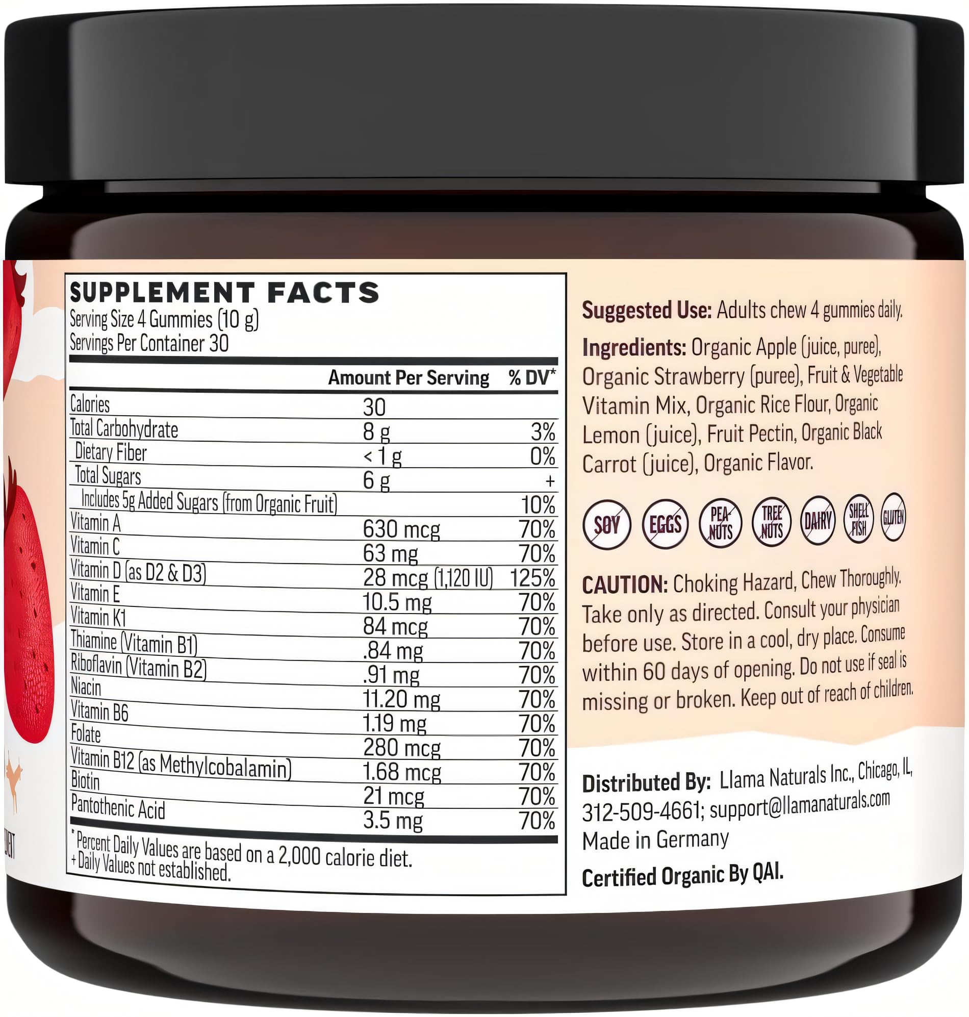 Llama Naturals Multivitamin for Women, Vegan, Organic Gummies with Vitamin D, C and K, Women's Real Fruit Gummy Vitamins Llama Naturals buy supplements canada