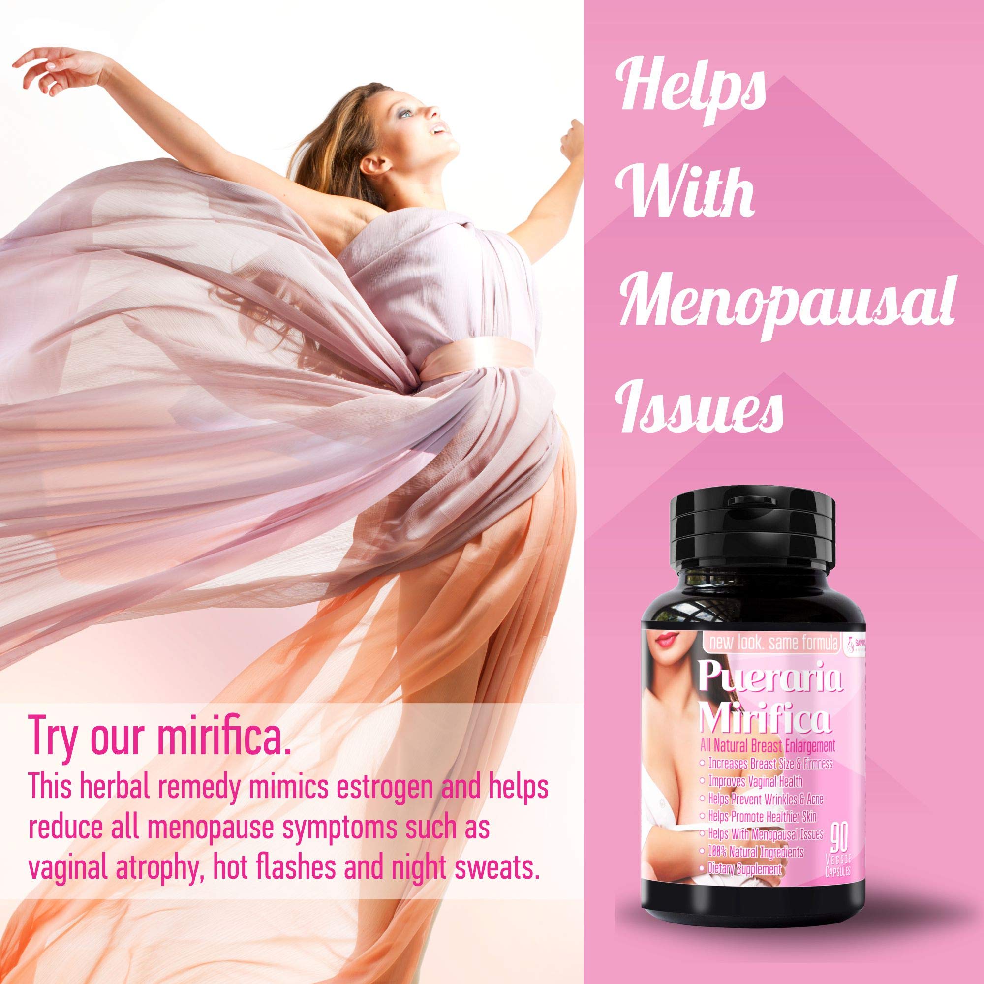 Pueraria Mirifica Capsules 2000mg Daily - Breast Enhancement Pills and Estrogen Supplement for Women and Men, Breast Enlargement Pills for Women and Transgender - Breast Growth Breast Enhancer Sapir's Nutrition buy supplements canada