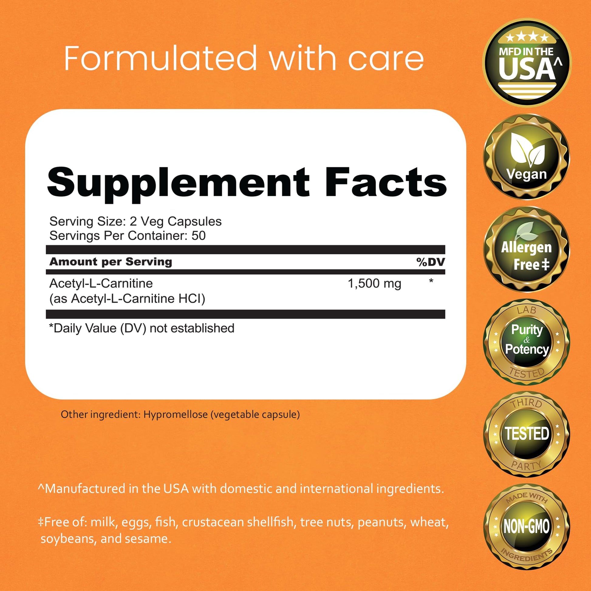 NaturaLife Labs Acetyl L-Carnitine (ALCAR) 1500 mg per Serving – 100 Capsules – Non-GMO, Gluten-Free, Vegan NaturaLife Labs buy supplements canada