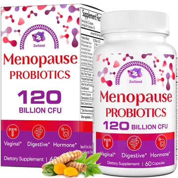 Menopause Supplements for Women, 120 Billion CFU Menopause Probiotics for Women, All-Natural Probiotic for Hot Flashes Menopause, Night Sweats, Mood Swings, Gut and Hormone - 60 Herbal Capsules Zwllood buy supplements canada