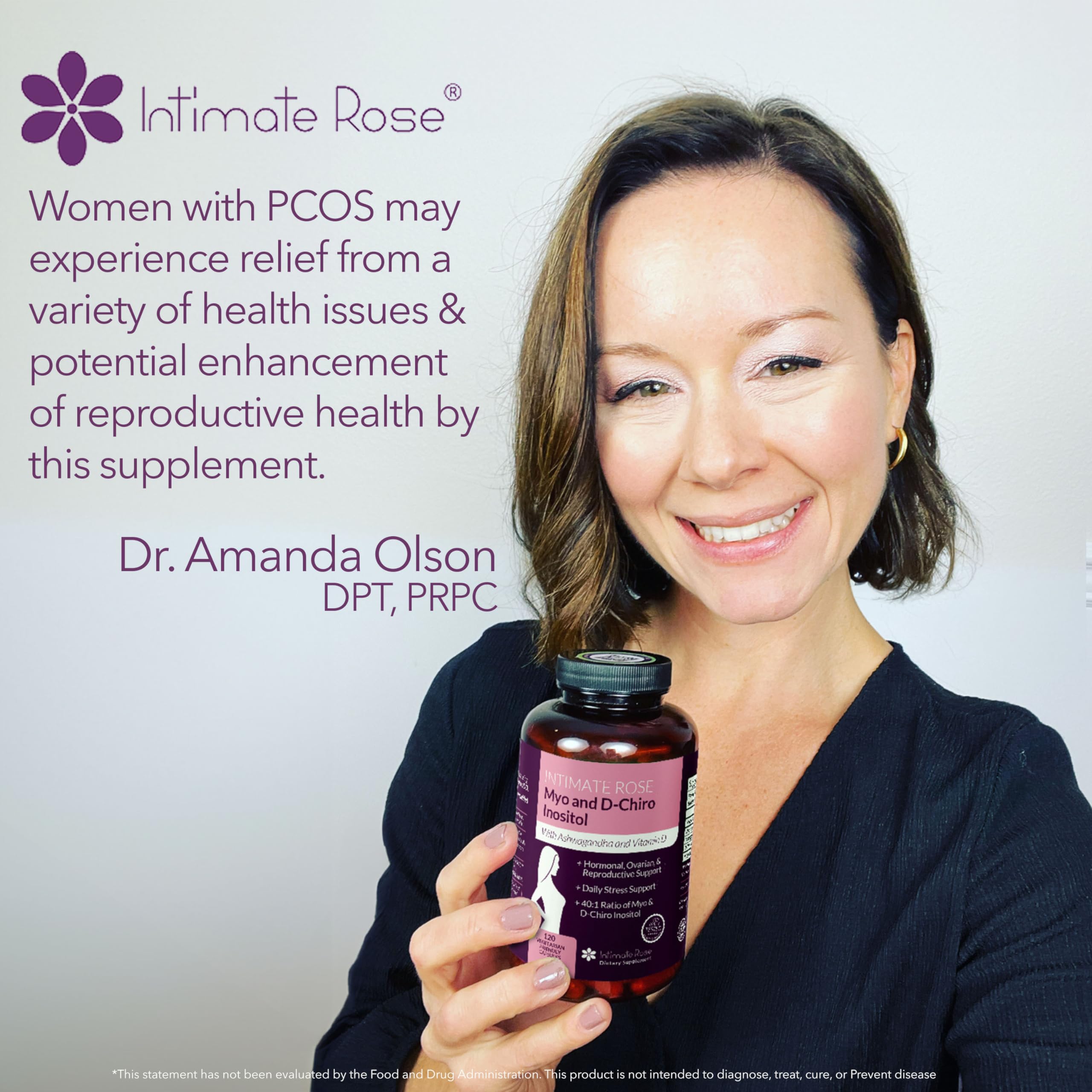 Myo-Inositol & D-Chiro Inositol 40:1 Blend + Vitamin D3 + Ashwagandha - Vegan Capsule Intimate Rose buy supplements canada