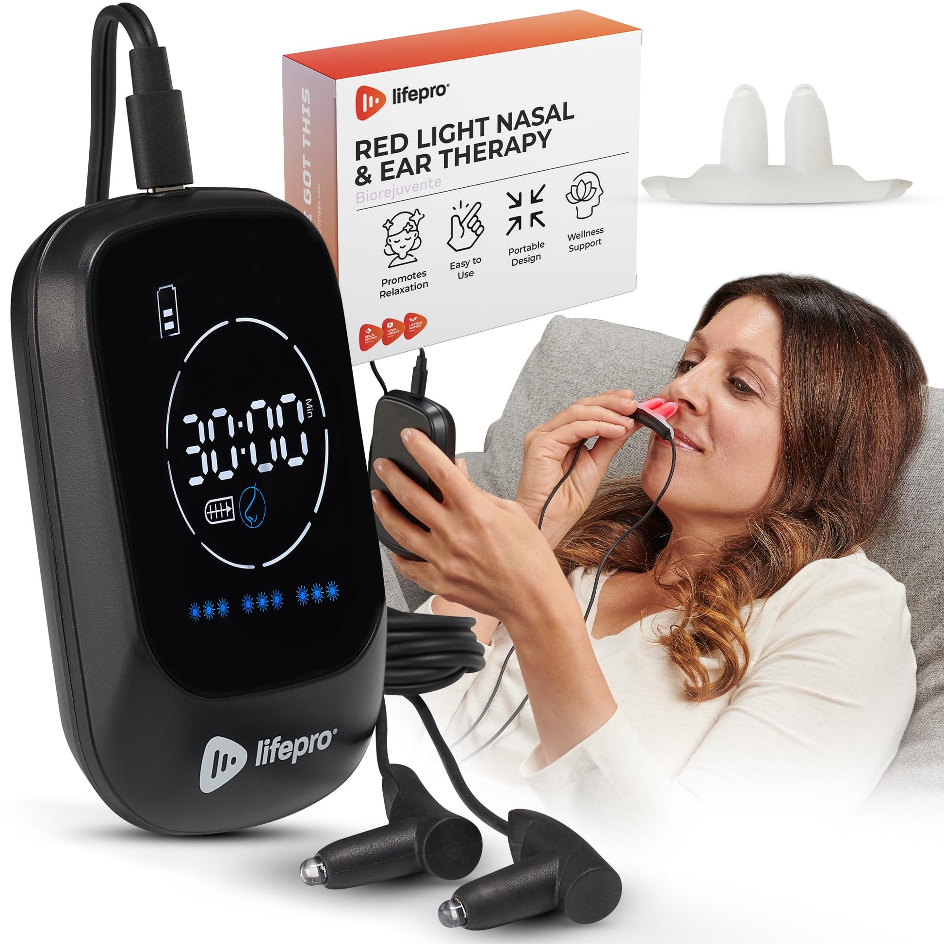 Lifepro Red Light Therapy Device for Nose & Ears - Portable Red and Near Infrared Light Therapy LifePro buy supplements canada