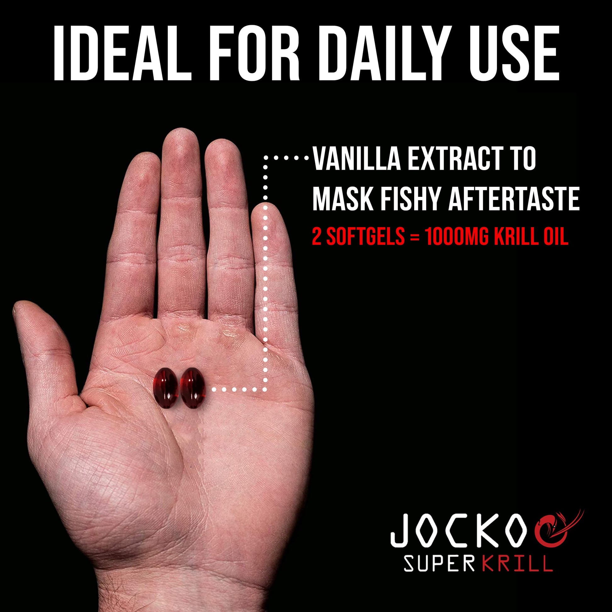 Jocko Fuel Antarctic Krill Oil Omega 3 Fatty Acid Supplements DHA & EPA - 1000mg Softgels - Supports Joints, Mobility & Mental Function (60 Softgels) Jocko Fuel buy supplements canada